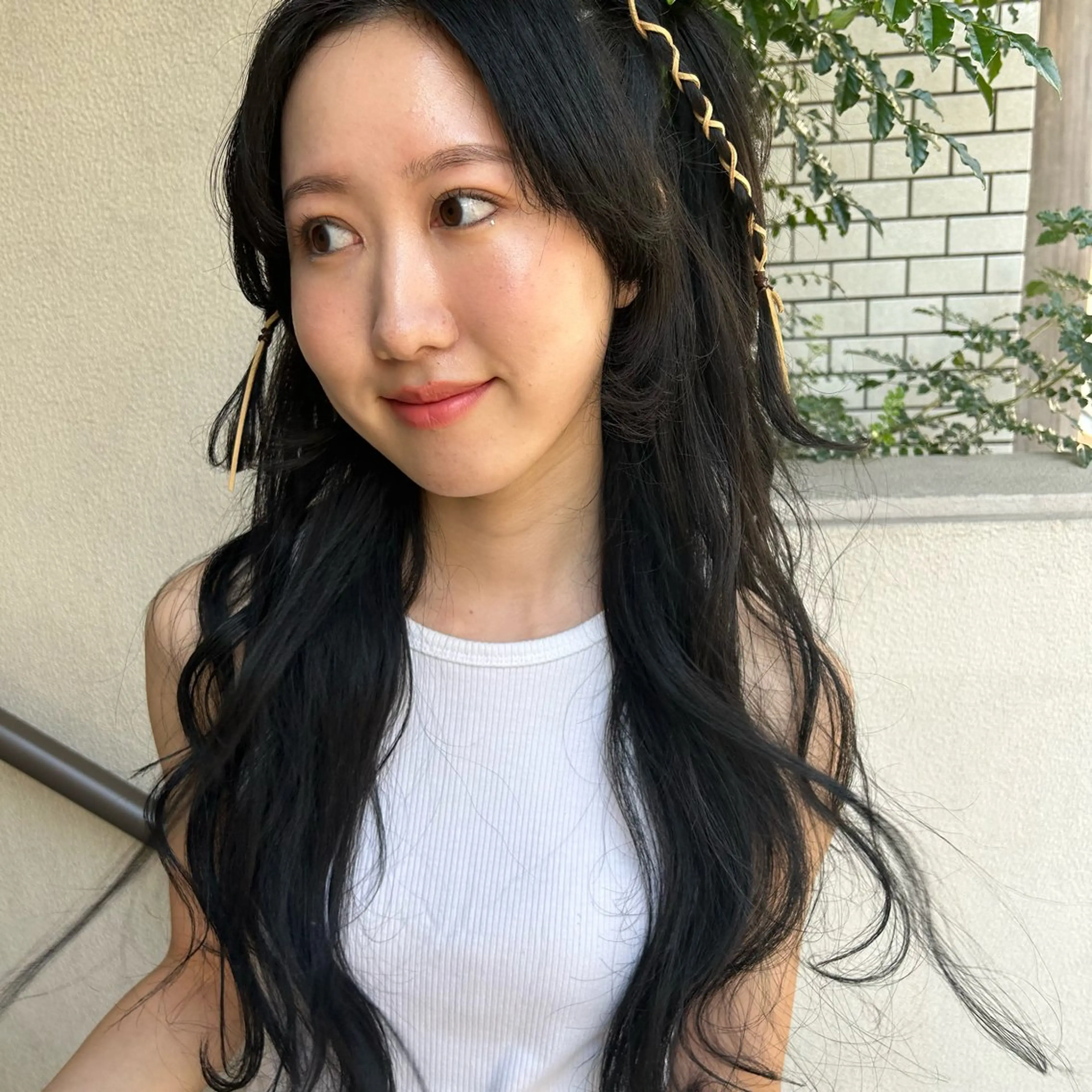 ロング ヘアアレンジ 韓国風ヘア ヘアセット 飯塚 沙衣のヘアスタイル