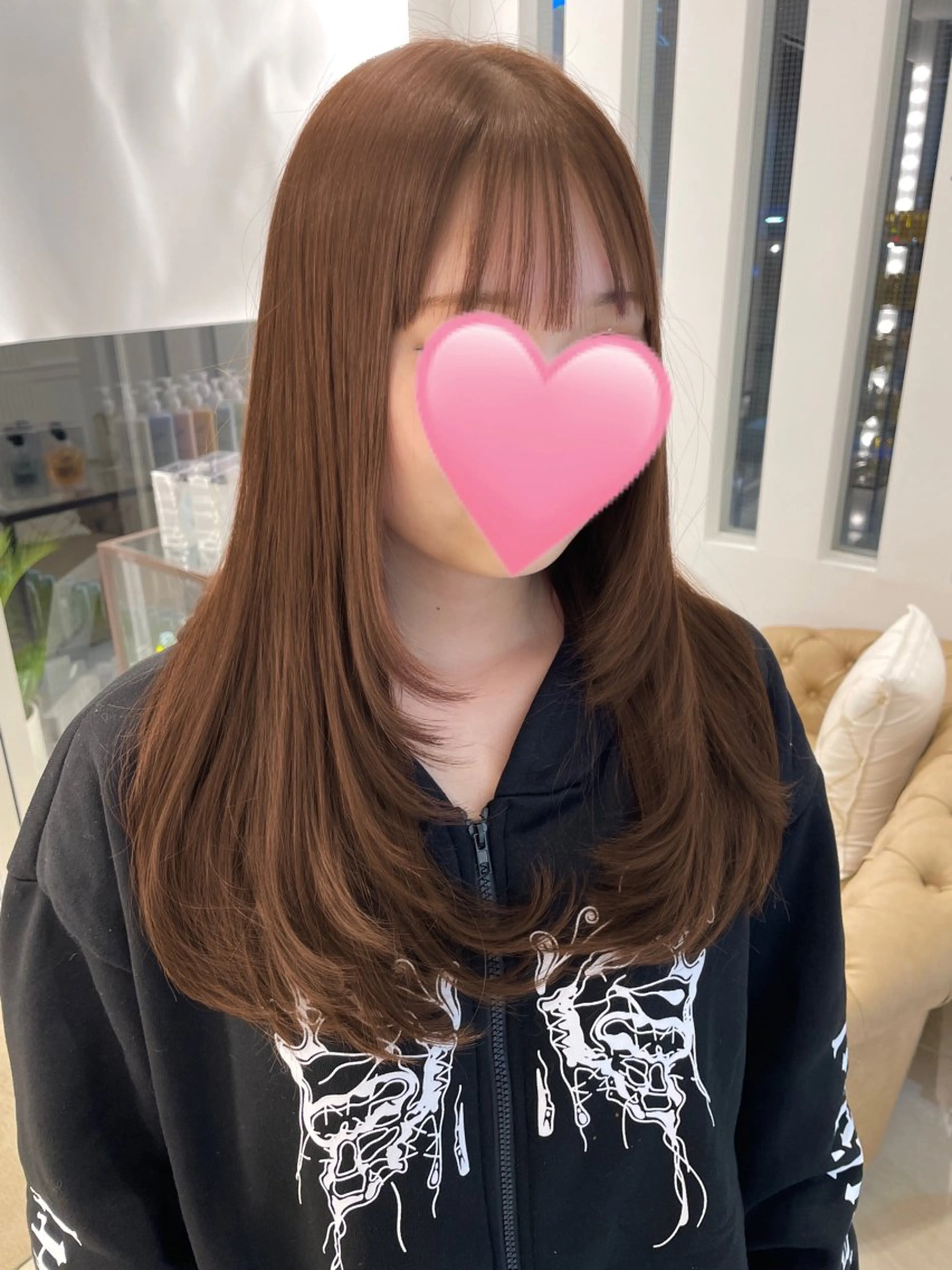 ロング レイヤーカット 小顔カット nico. Julieのヘアスタイル