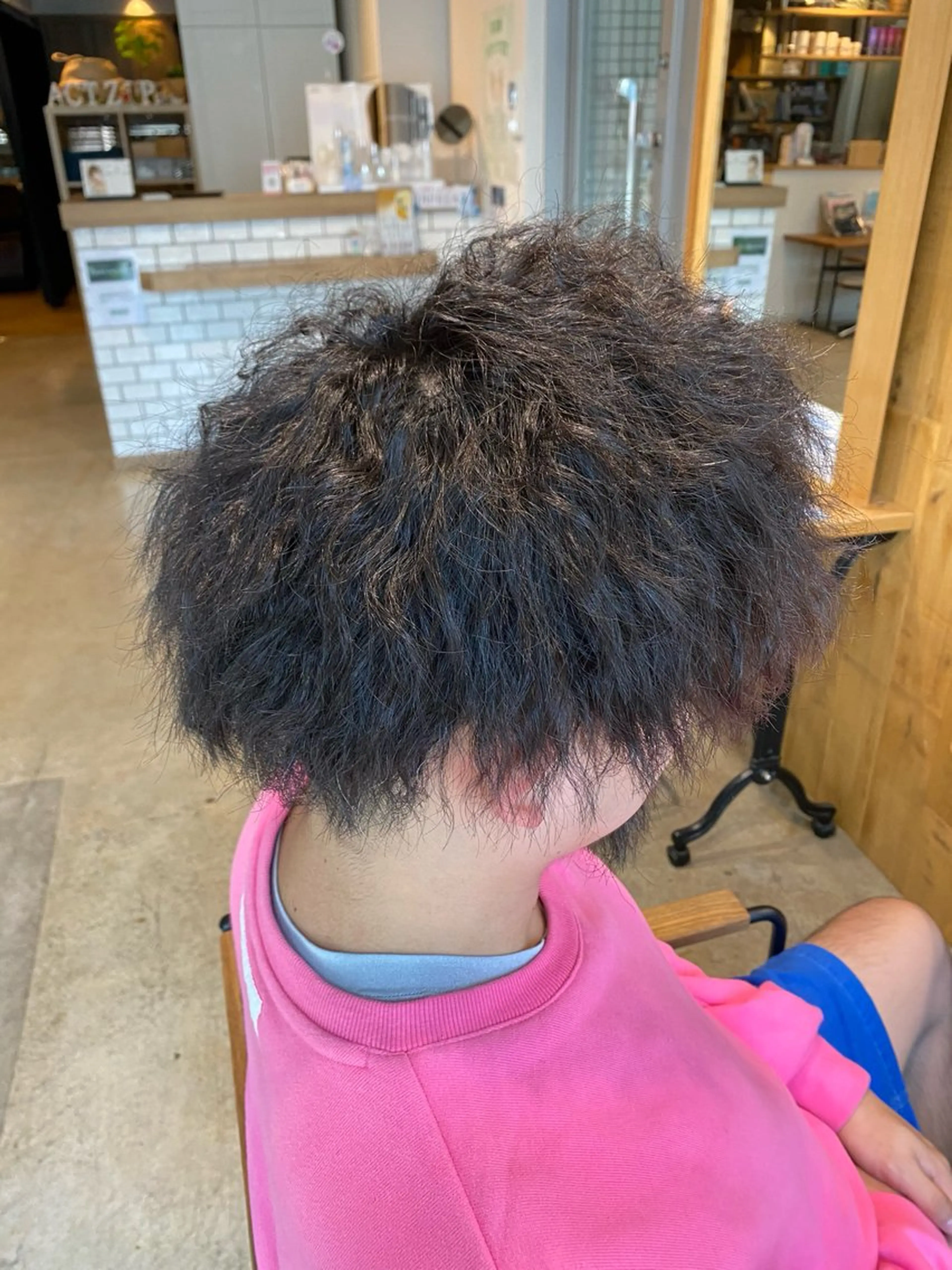 ミディアム パーマ メンズ カット パーマ みつけ／メンズカット メンズパーマ🦔のヘアスタイル