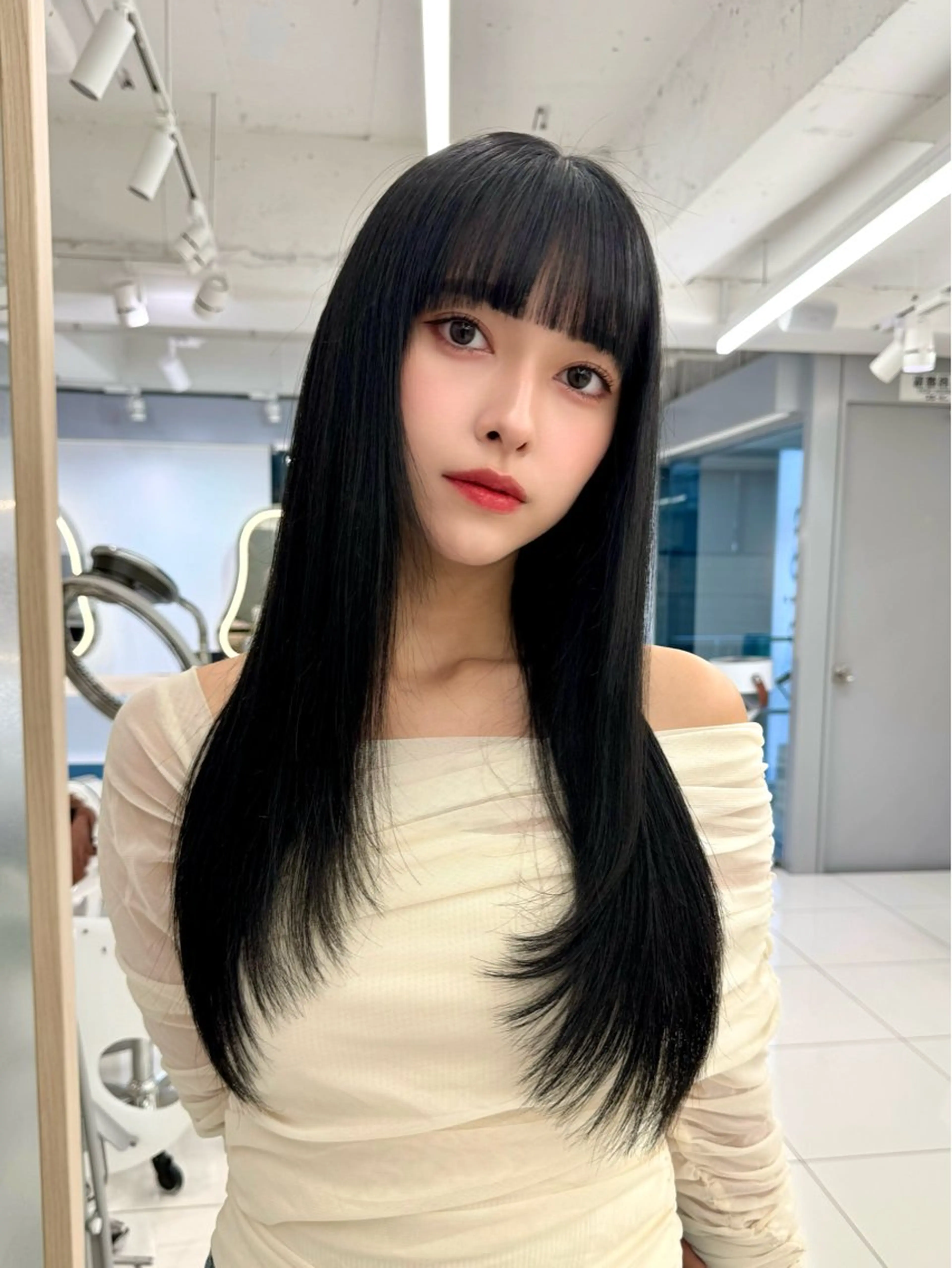 ロング レイヤーカット 小顔カット カット トリートメント 前髪/レイヤー/ ショート/しんやのヘアスタイル