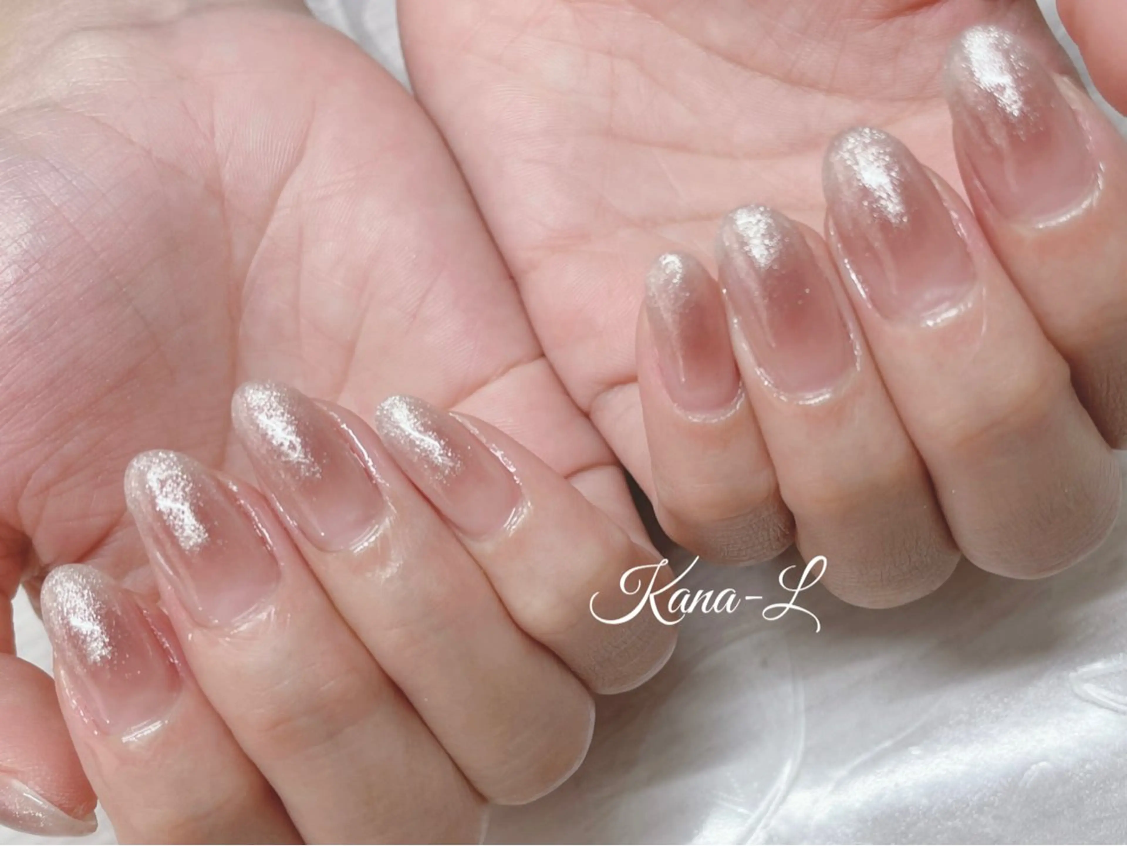 ネイル チークネイル ジェルネイル キラキラネイル 韓国ネイル マグネットネイル 芦辺 香奈のネイルデザイン