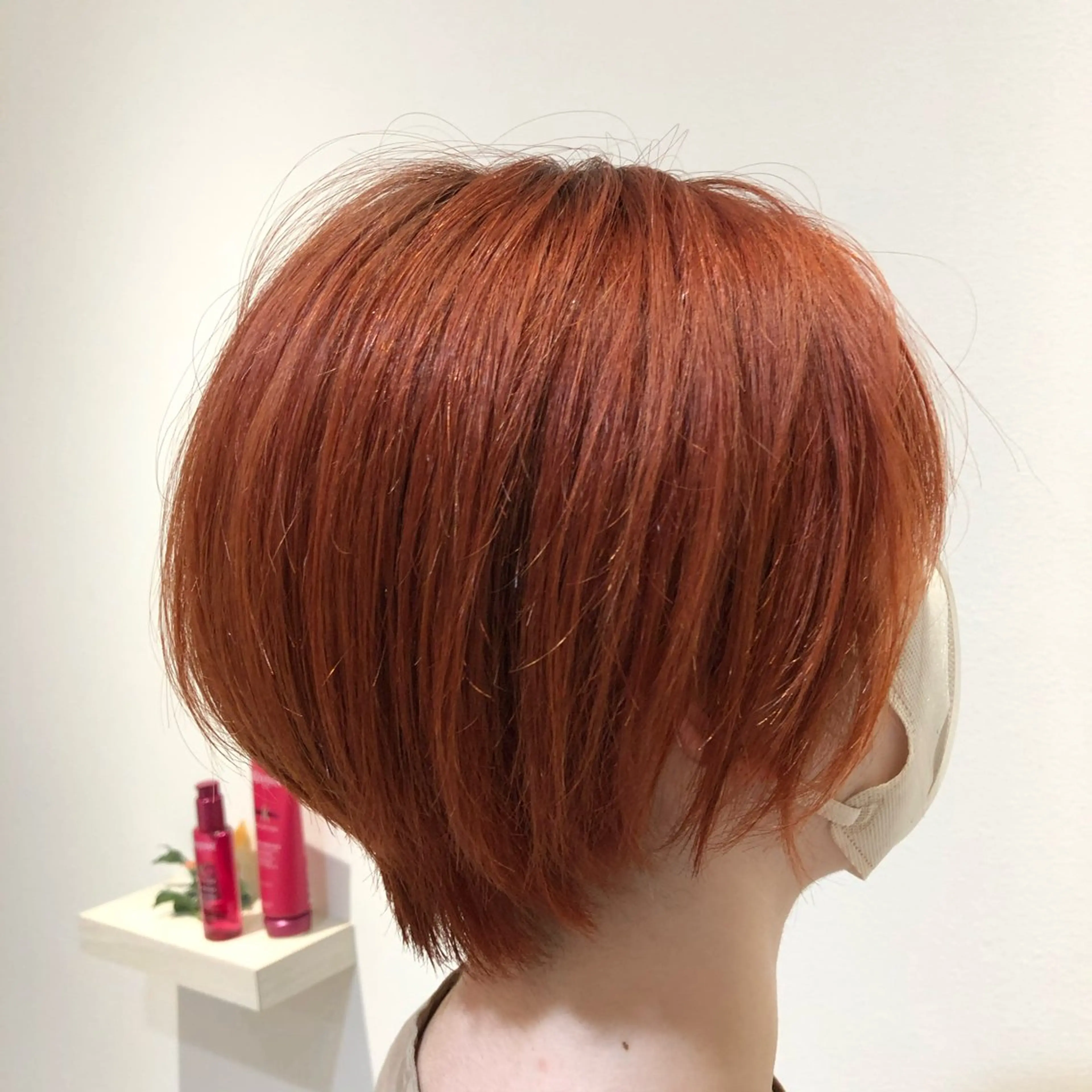 ショート カラー オレンジ ヘアカラー 堀 ゆきみのヘアスタイル