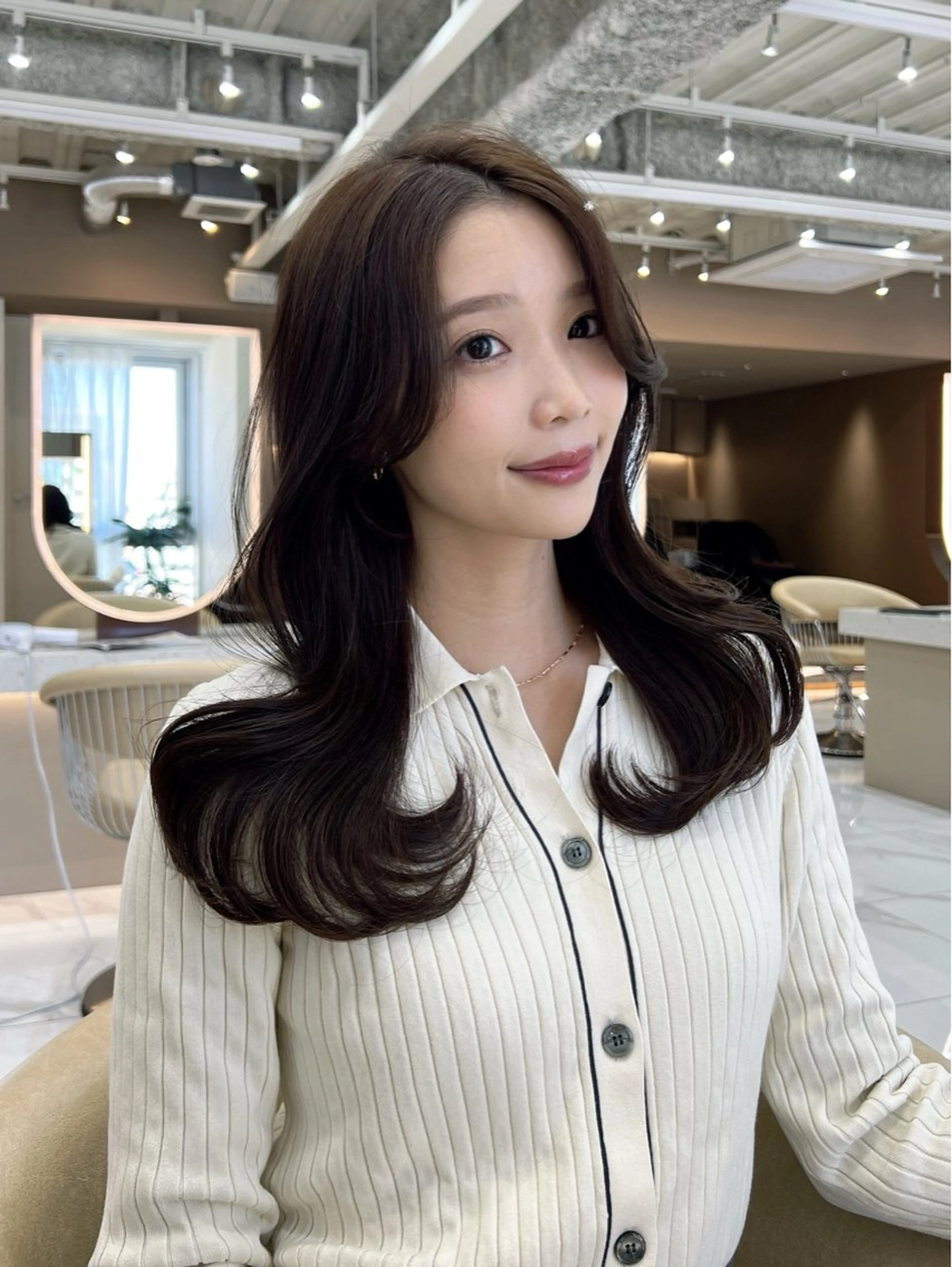 ロング カット ヘアカラー トリートメント 韓国ヘア/縮毛矯正/ 透明感カラー松沢州途のヘアスタイル