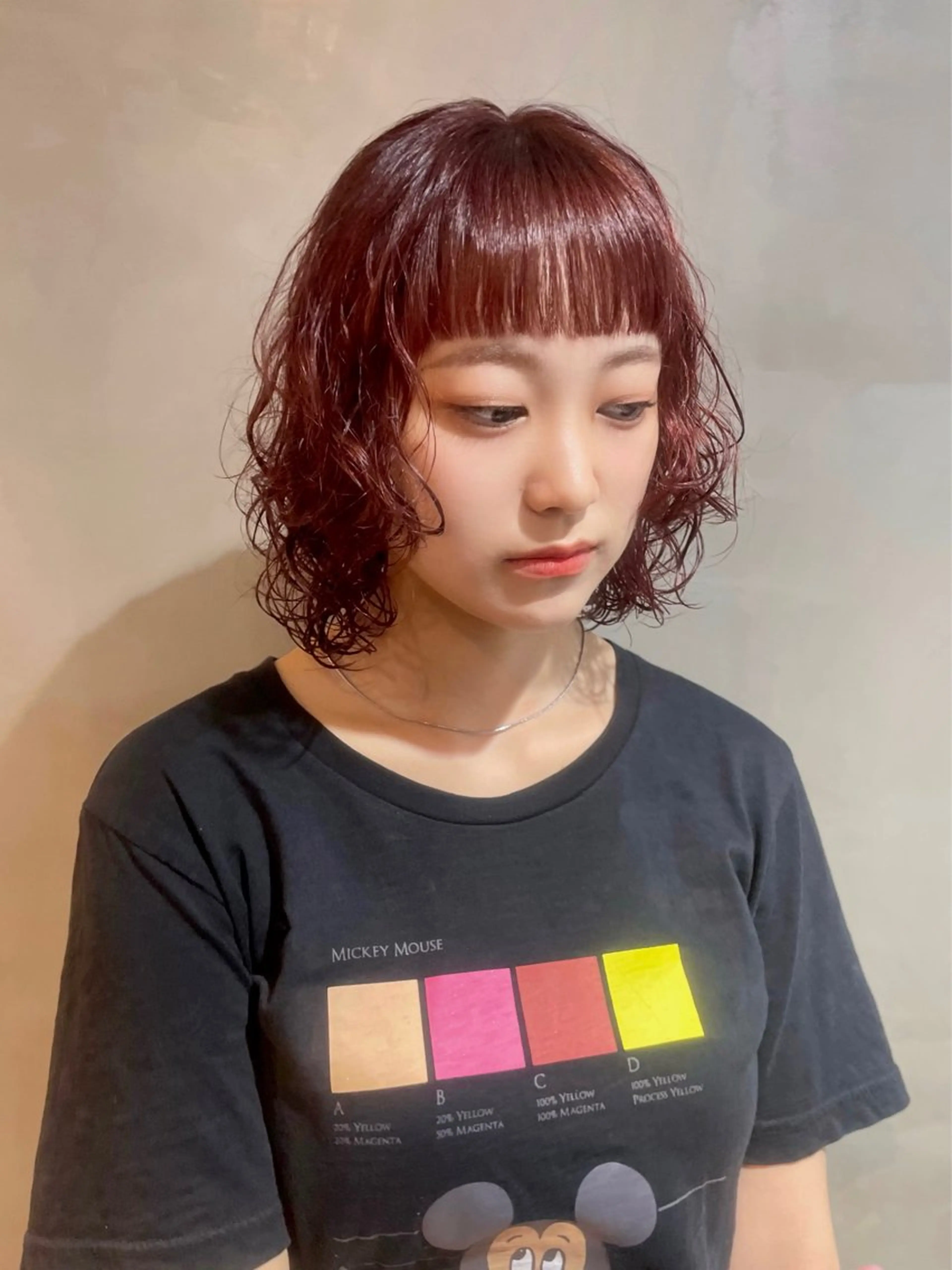 ミディアム カラー ヘアカラー トリートメント カノン/アニメ漫画 好き美容師︎💕︎︎のヘアスタイル