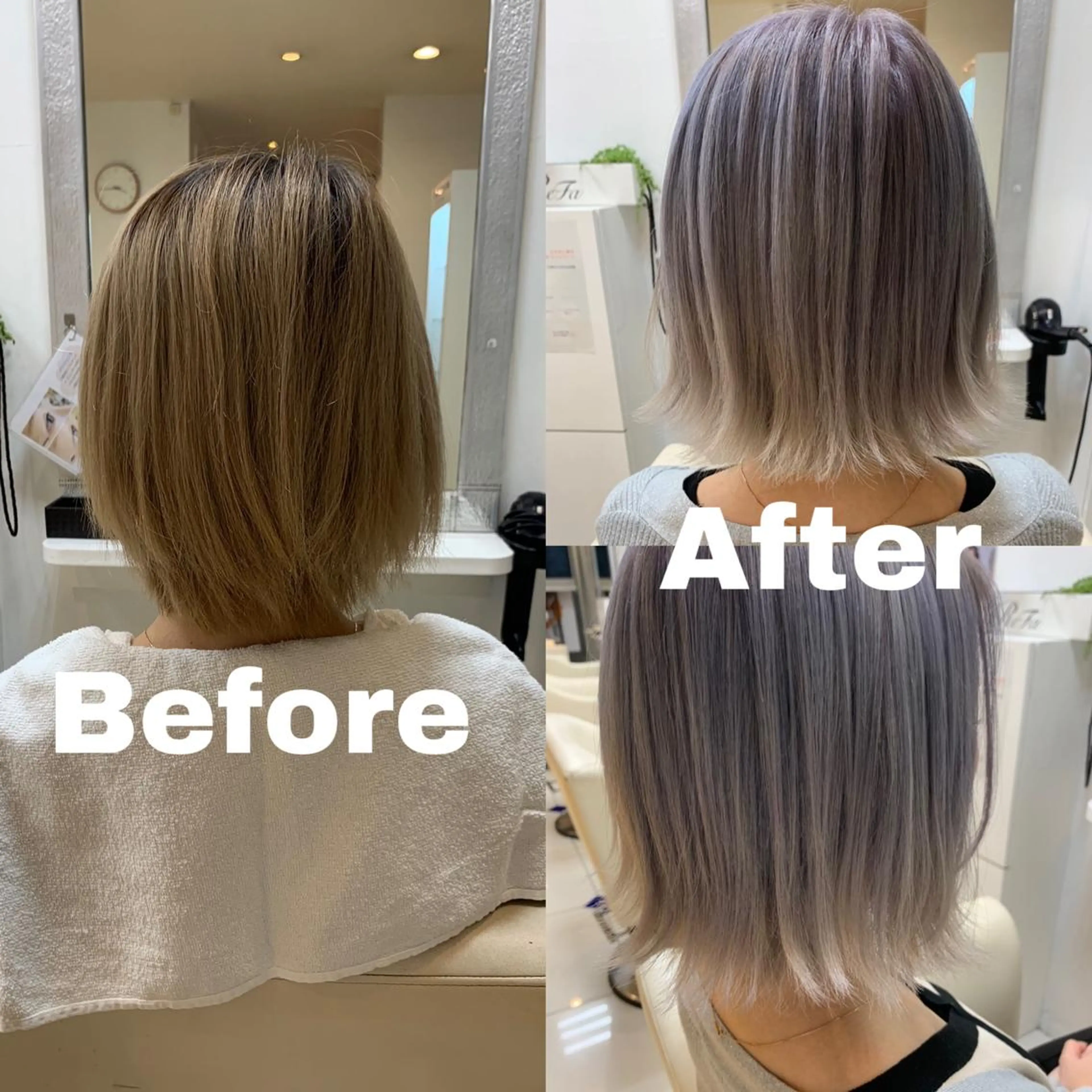 ミディアム カラー ハイトーンカラー ヘアケアベースウィズ所属・柳川 玲也のヘアスタイル