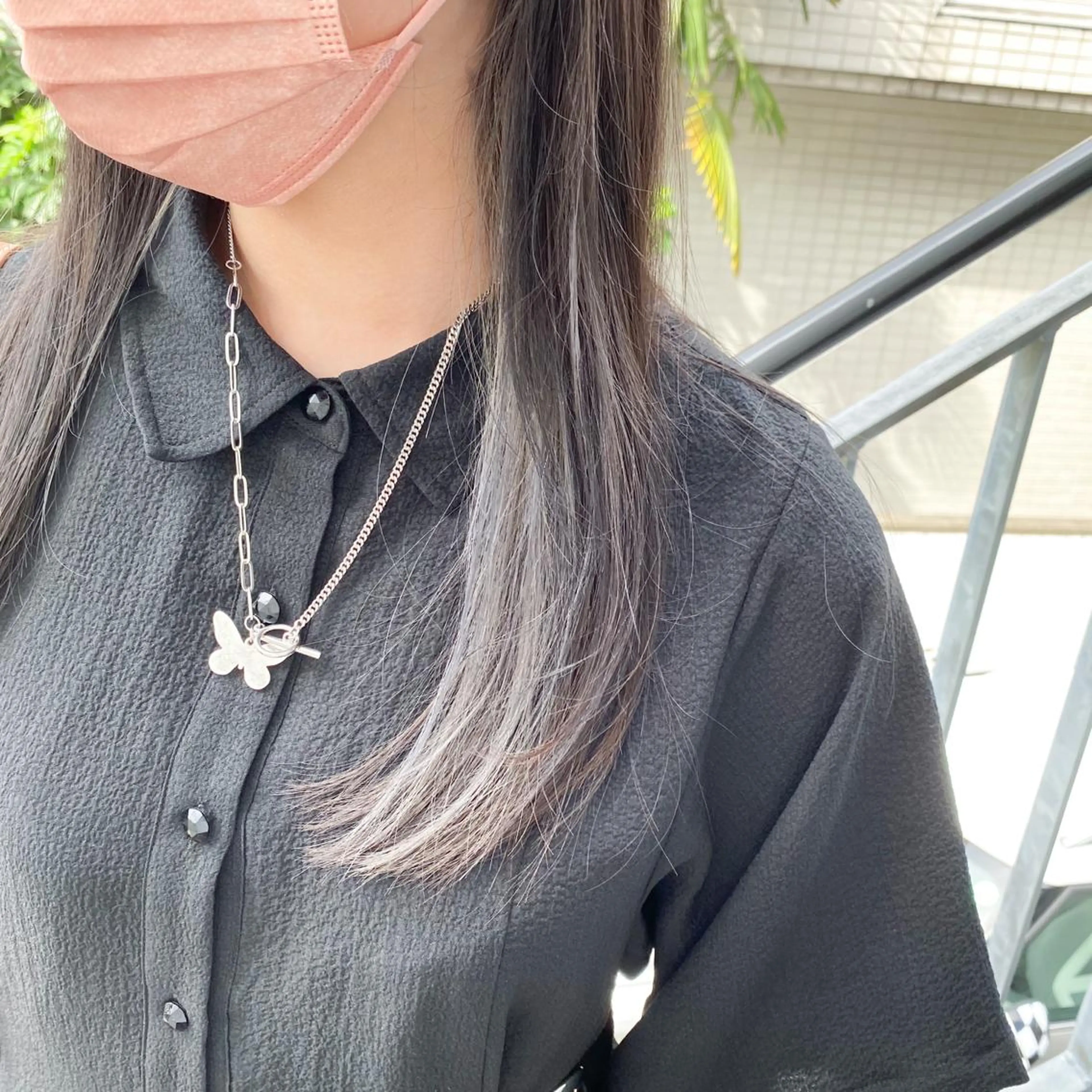 ロング カラー 艶髪ブリーチ 永井竜也のヘアスタイル
