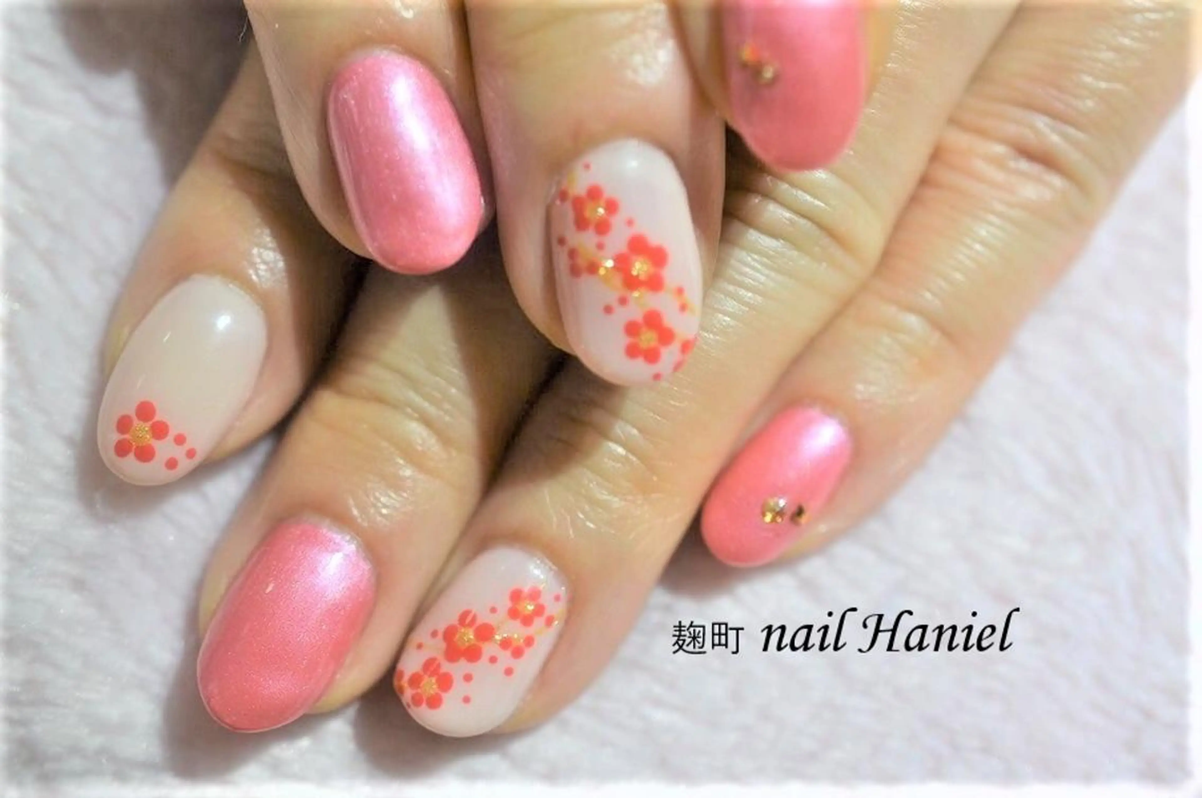 ネイル アートネイル ジェルネイル パラジェル nail Haniel所属・半蔵門サロンハニエル 魅神 ちよのネイルデザイン