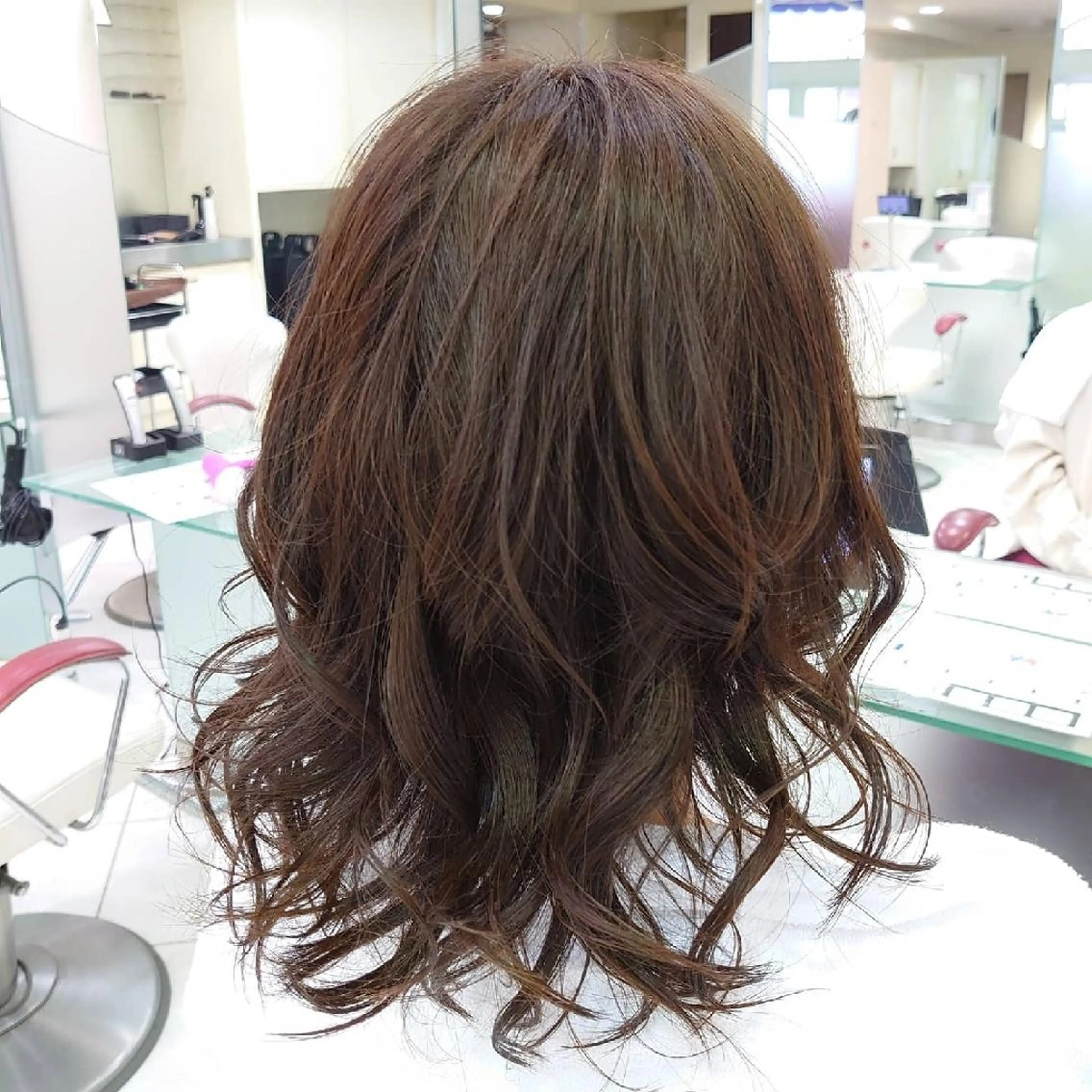 ミディアム ヘアアレンジ ミディアムレイヤー レイヤーカット 🐺一ノ瀬 凌 / デザインウルフ🐺のヘアスタイル