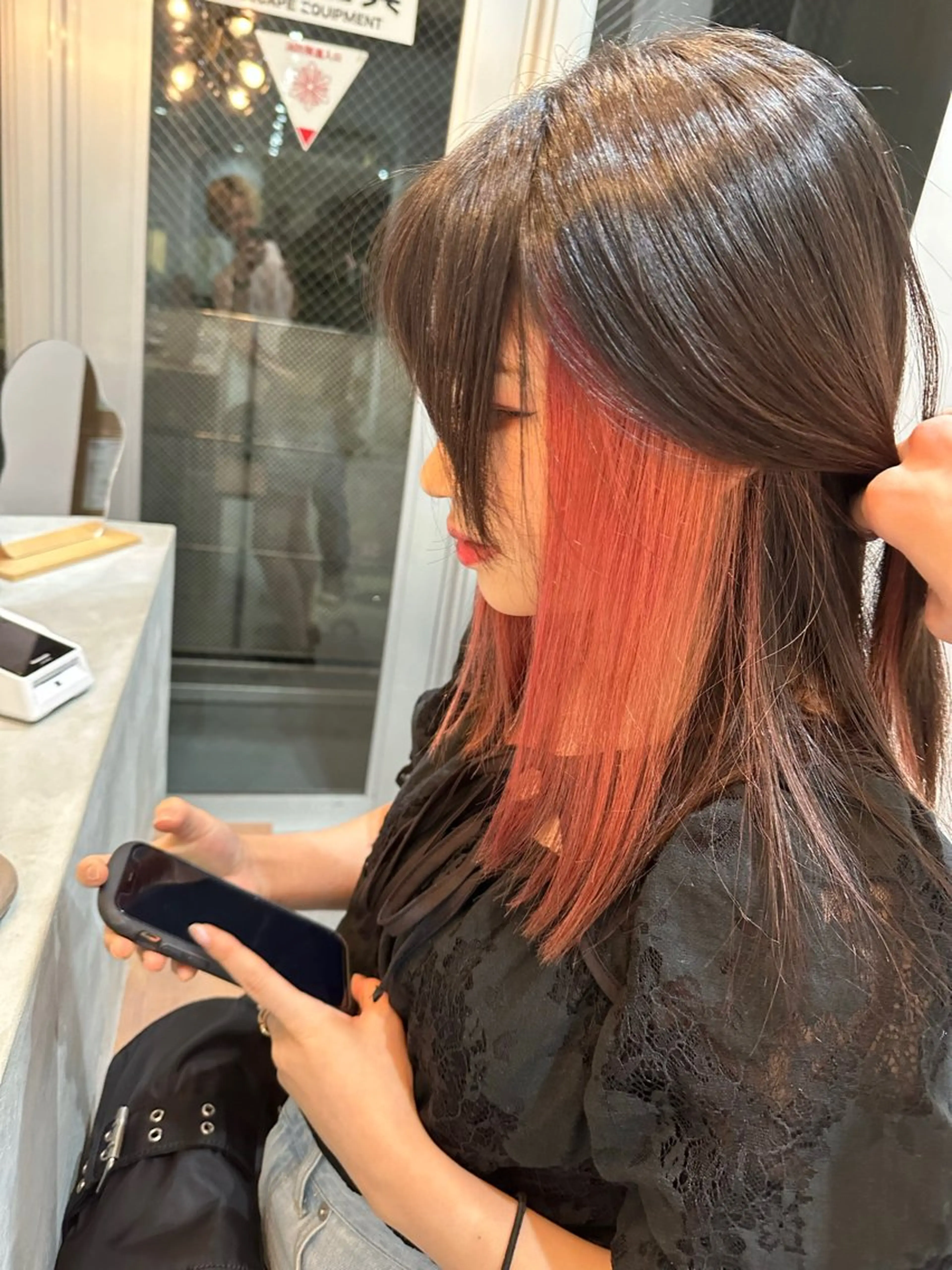 ミディアム カラー ヘアカラー トリートメント clan所属・志賀 海音のヘアスタイル