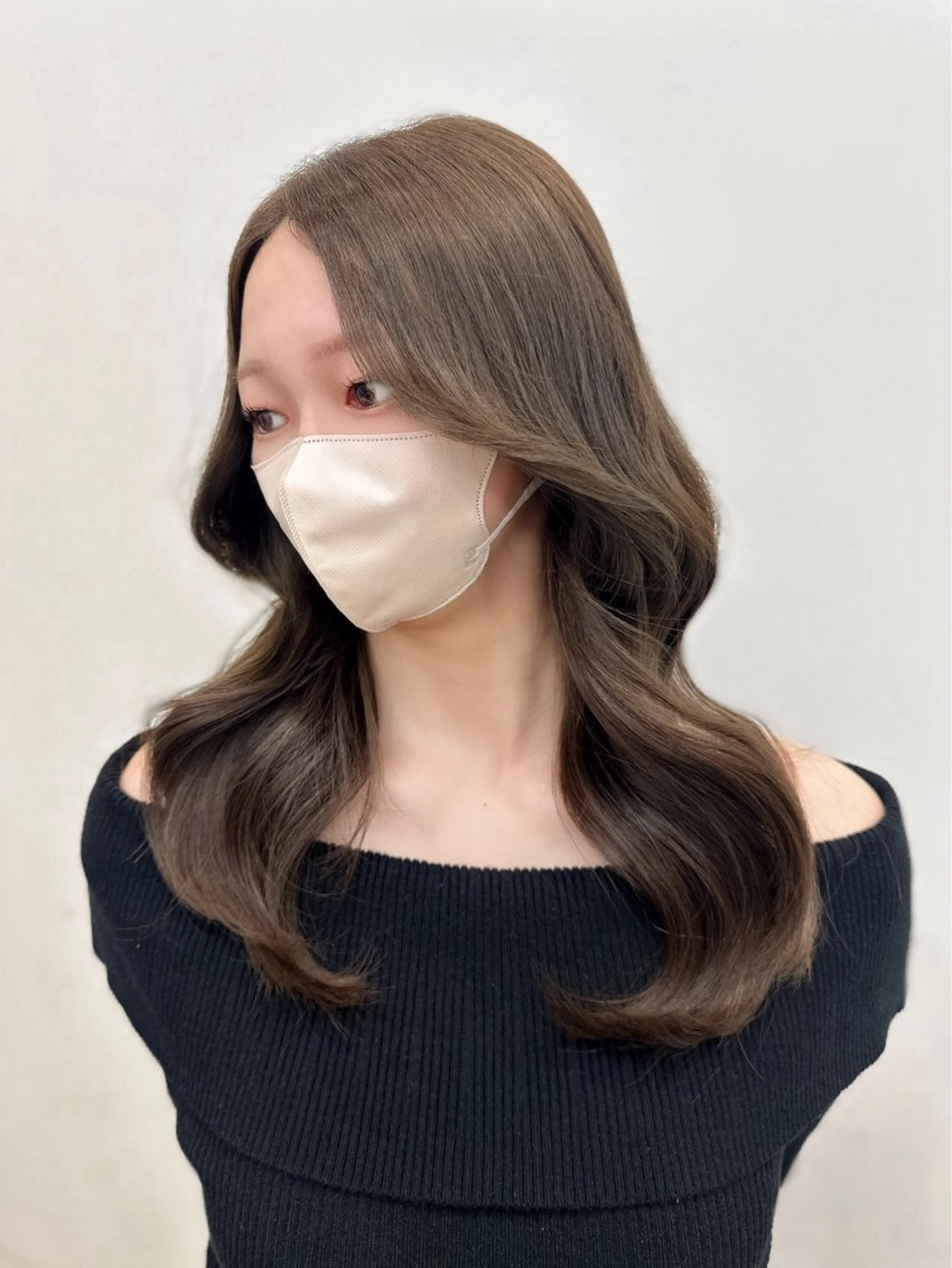 ロング カラー 顔周り似合わせ・巻け るレイヤー水谷航大のヘアスタイル
