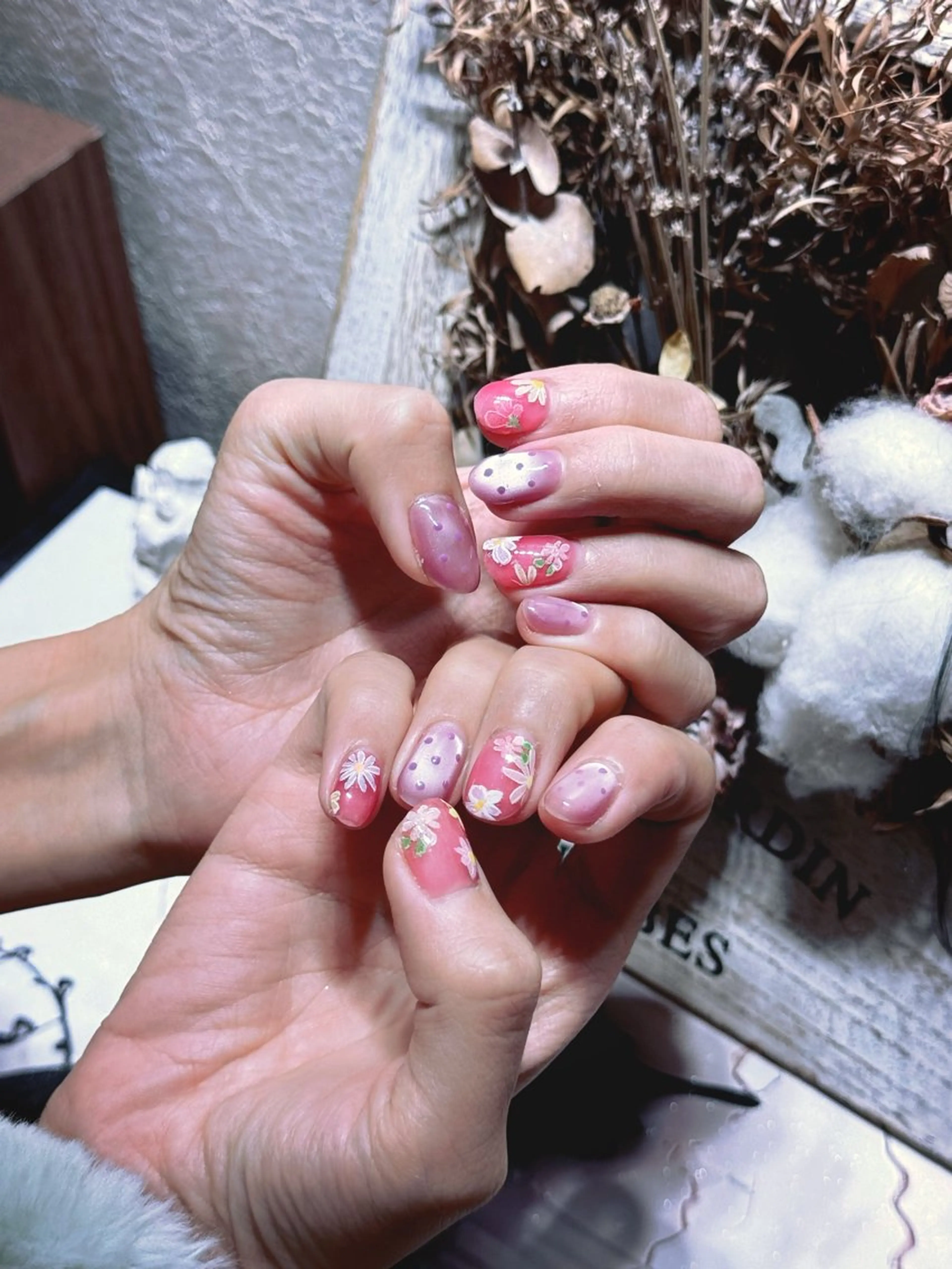 ネイル アートネイル フットネイル ジェルネイル ハート マグネットネイル Babarla Nailのネイルデザイン