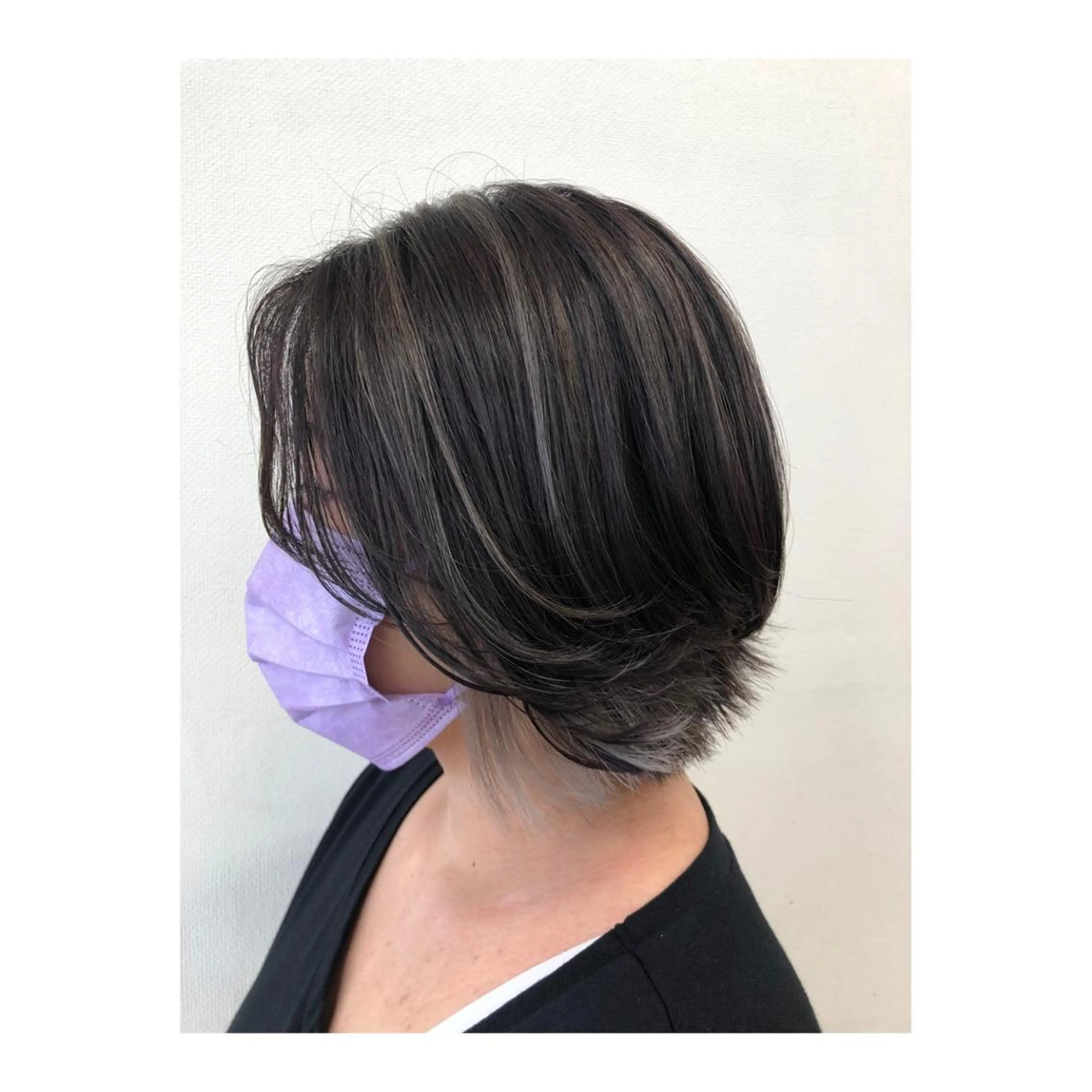 ミディアム カラー ヘアアレンジ 透明感カラー ハイライトカラー インナーカラー ハイライト 白髪ぼかし脱白髪染め 大塚綾のヘアスタイル