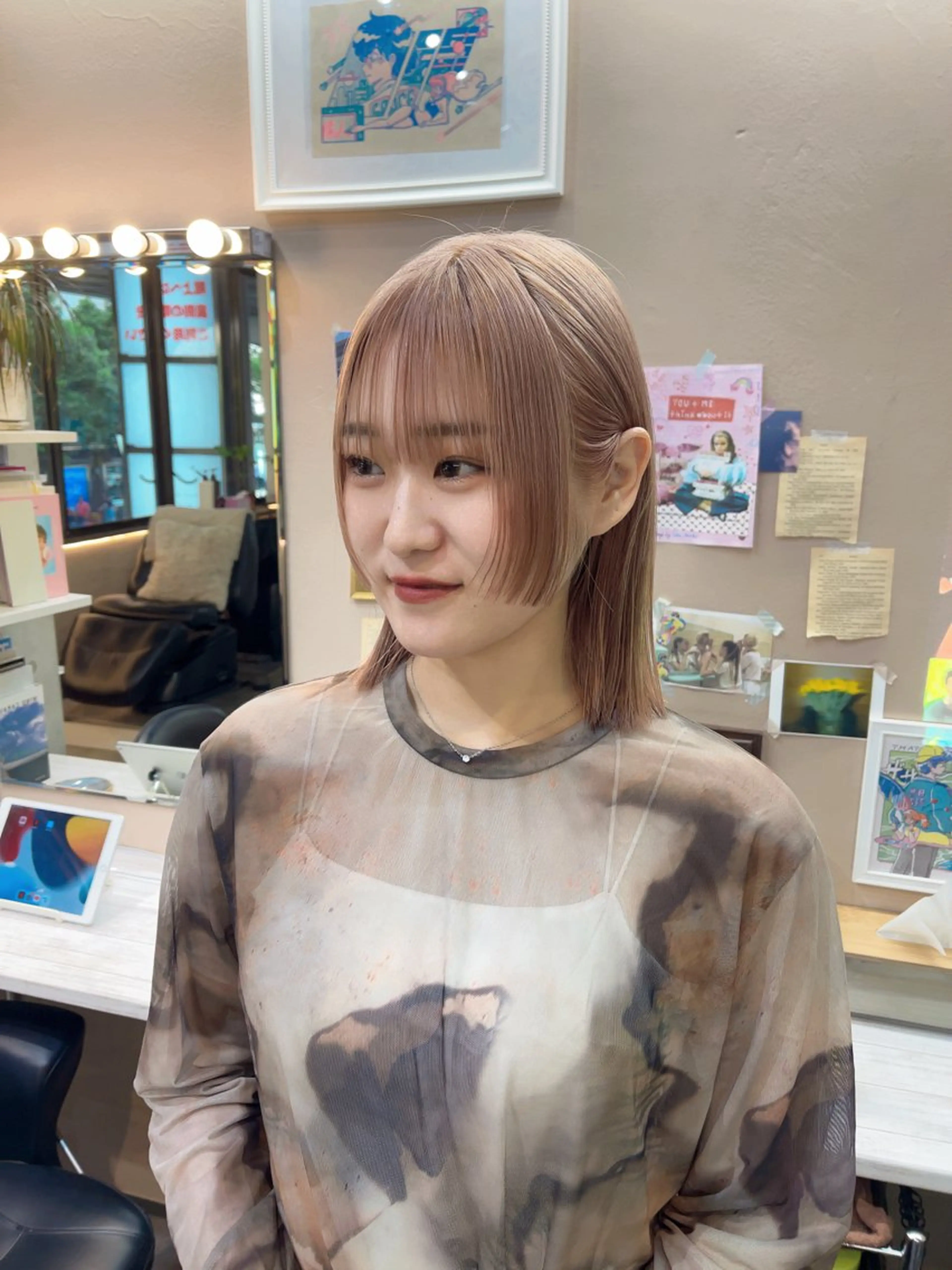 ミディアム カラー ヘアカラー MIES amane(アマネ)のヘアスタイル