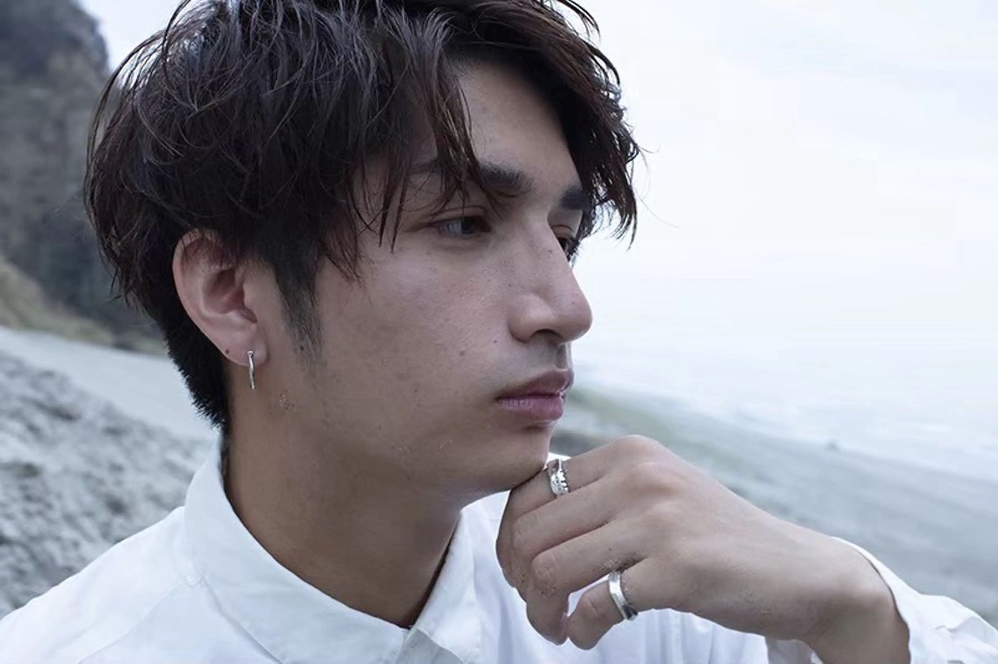 カラー パーマ メンズ 🩷愛咲🩷レイヤー /透明感カラーのヘアスタイル