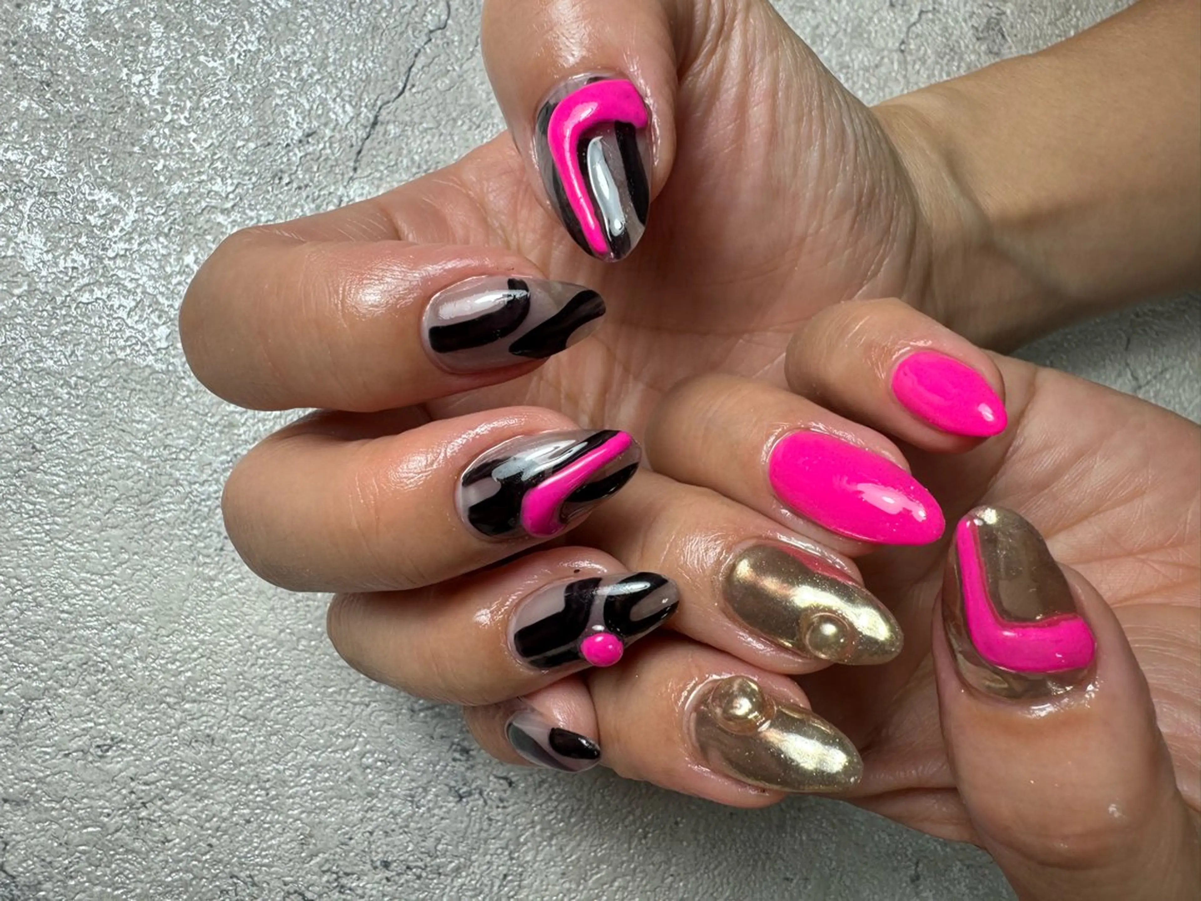 ネイル アートネイル ジェルネイル ミラーネイル 持ち込み ニュアンスネイル ハンドネイル flowers nailのネイルデザイン