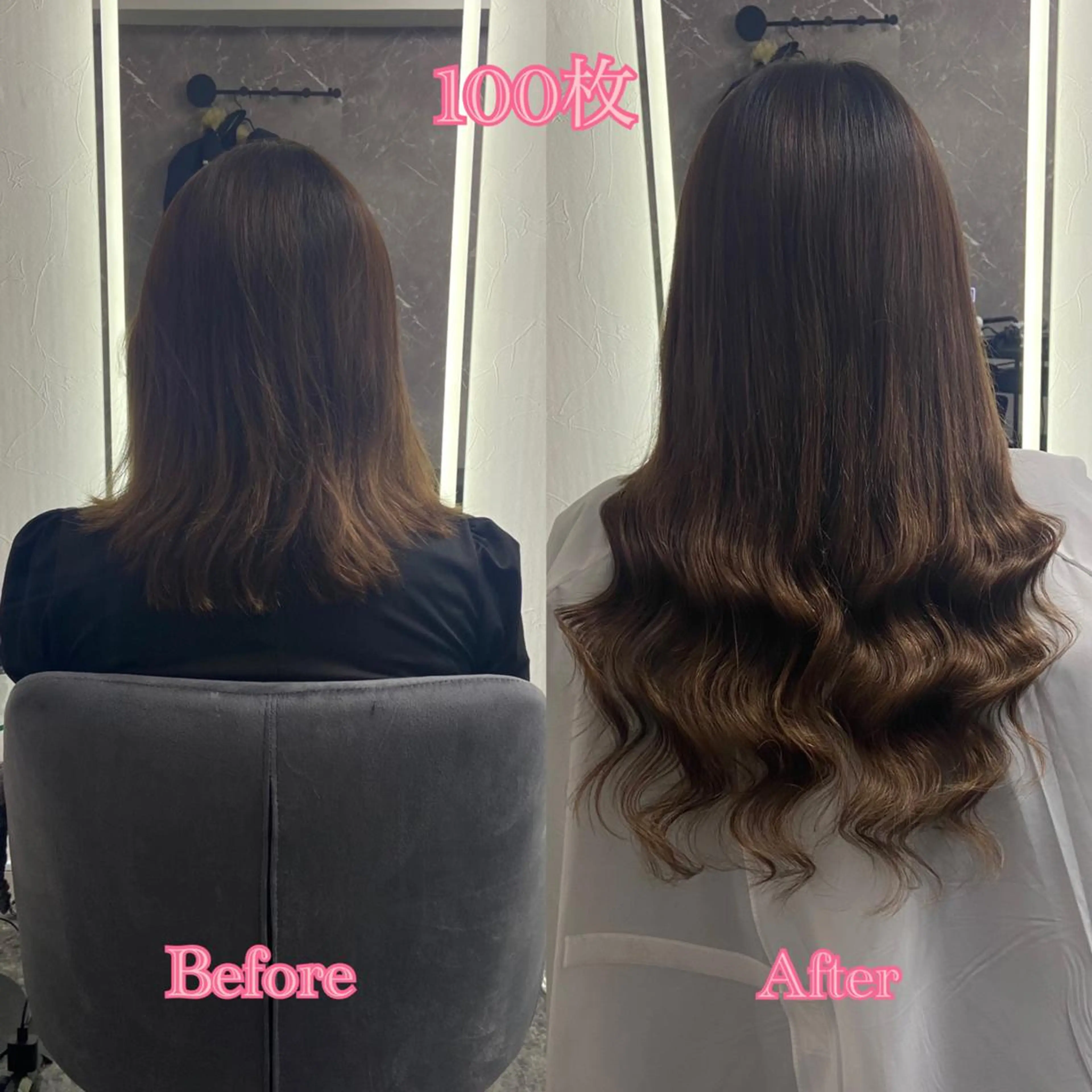 ロング シールエクステ エクステ エクステ シールエクステ ♡SAORI♡のヘアスタイル