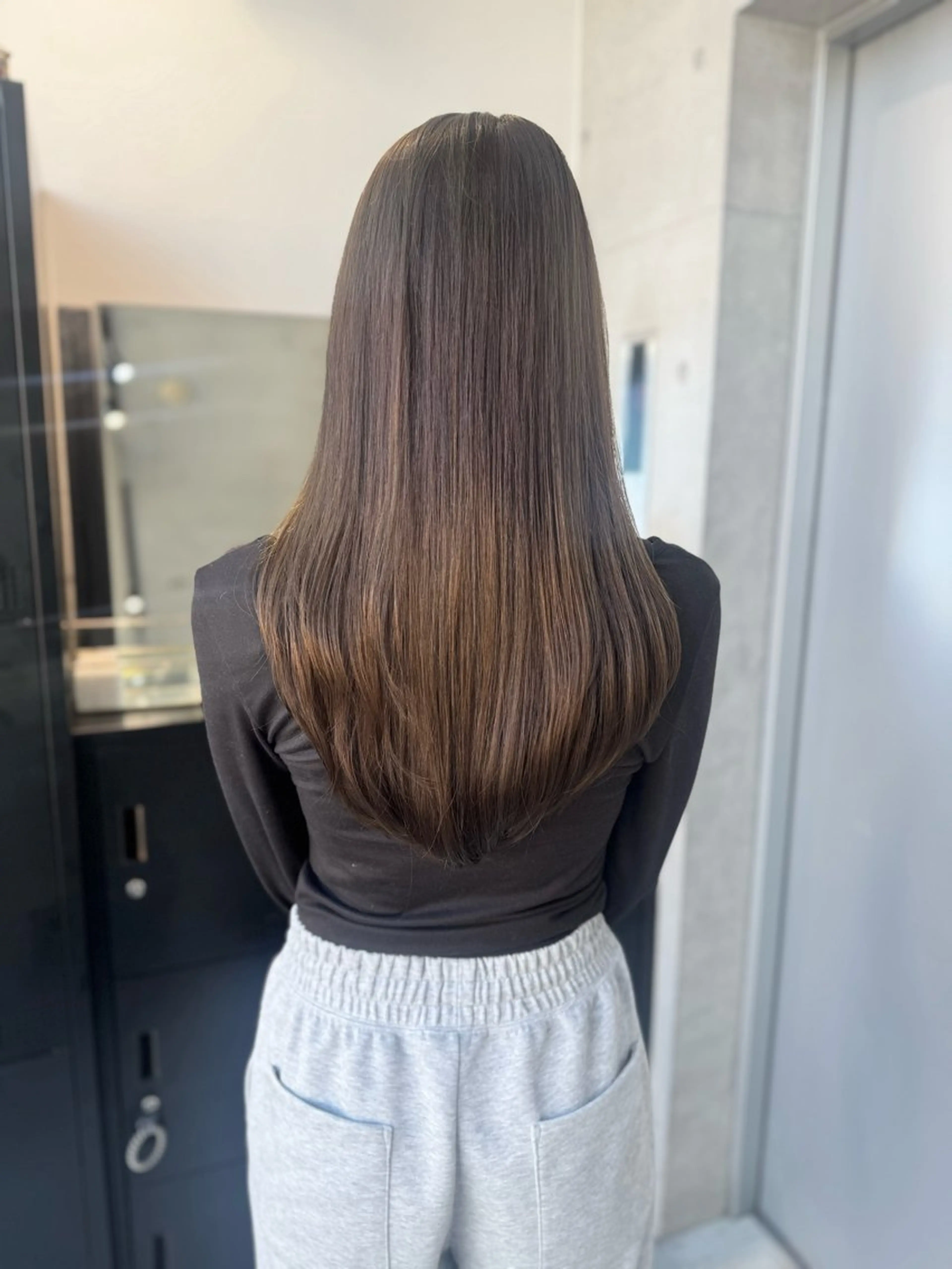 セミロング カラー パーマ ヘアアレンジ ヘアカラー トリートメント ヘッドスパ ヘアセット 透明感/オリーブ/ グレージュ/YUKAのヘアスタイル