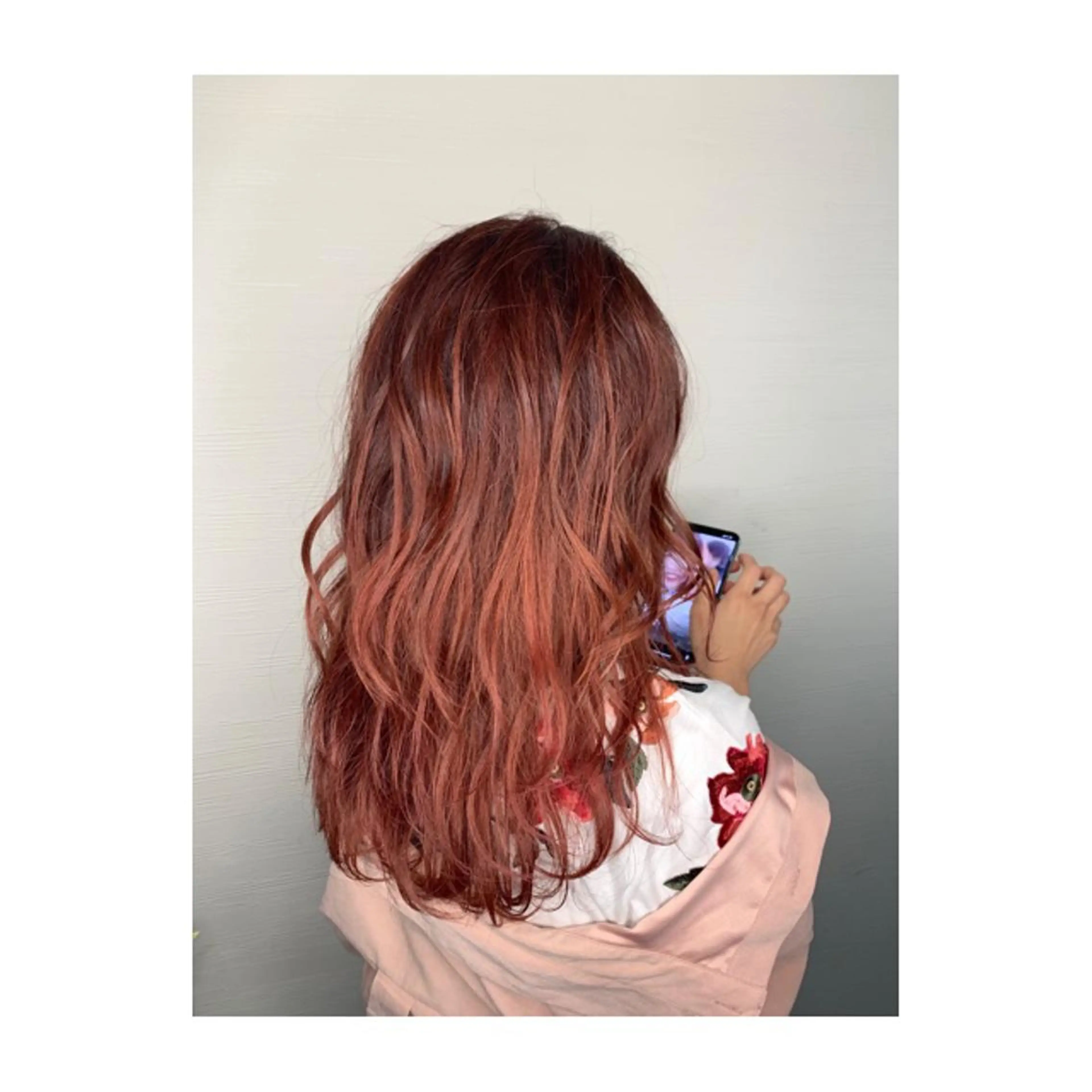 ロング カラー レッドカラー パーマ美容師 /小泉賢徒のヘアスタイル