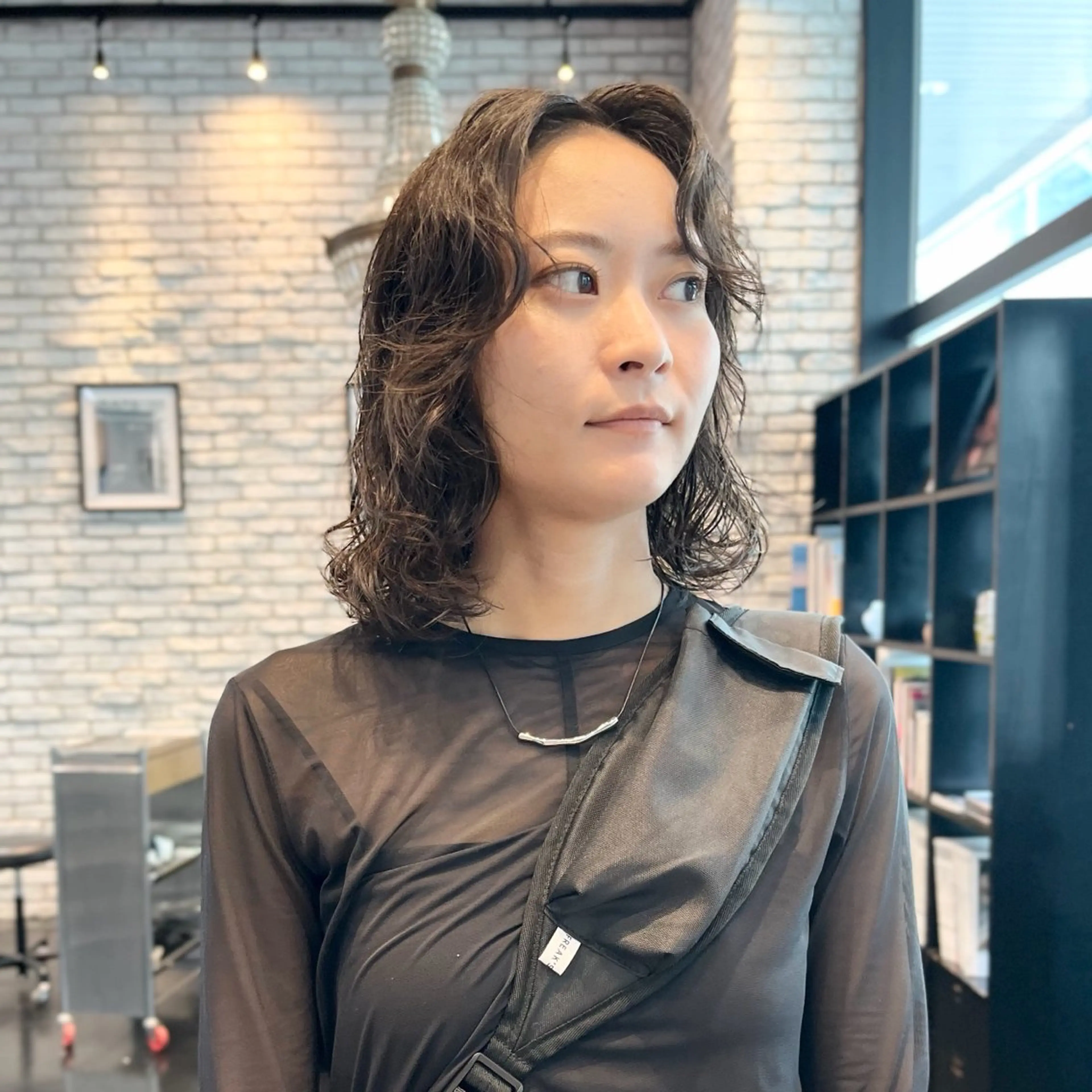 ミディアム パーマ カット パーマ 好光 優香のヘアスタイル