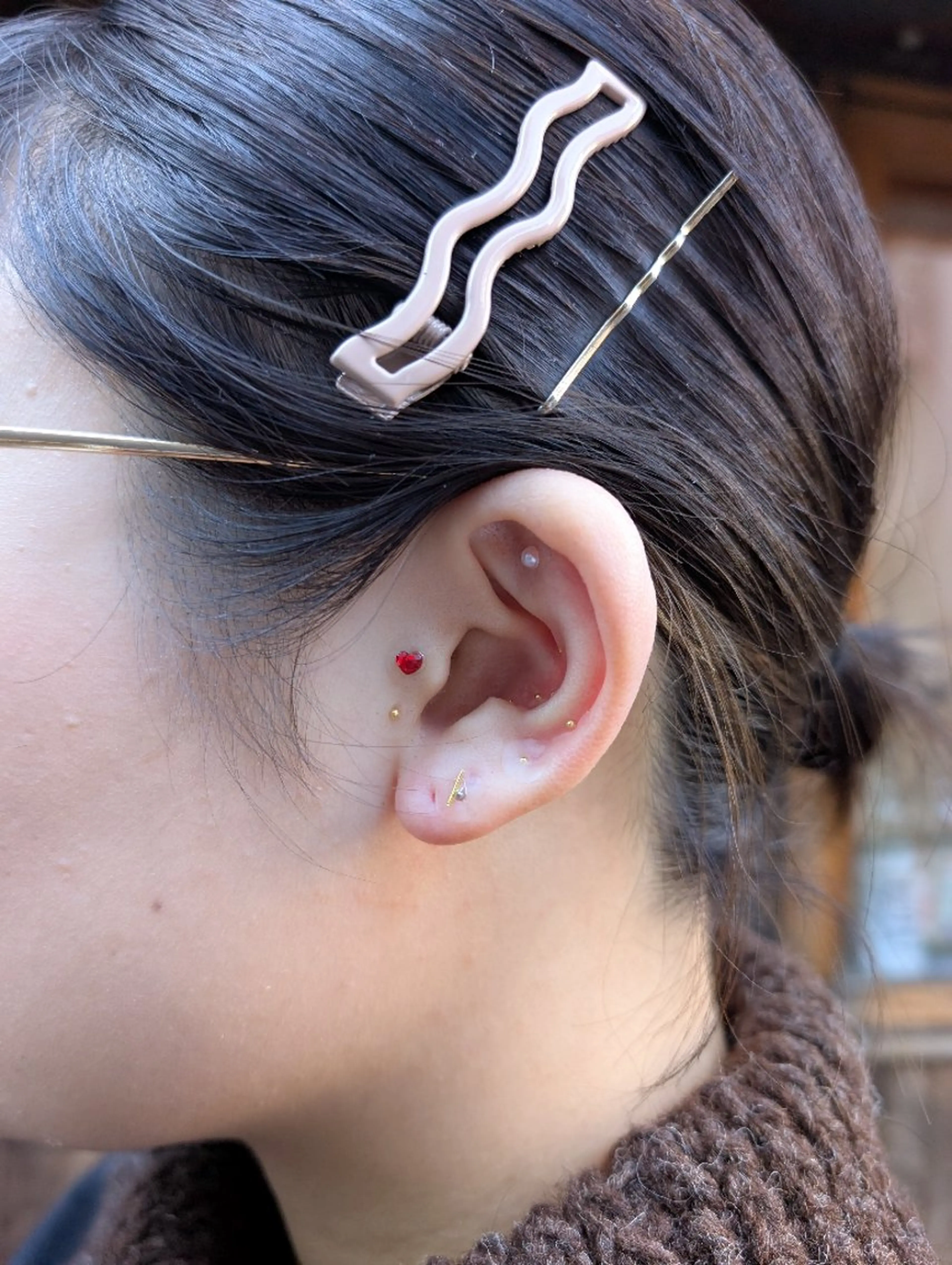 耳つぼ👂️とワンカラー💅(オフあり)の写真