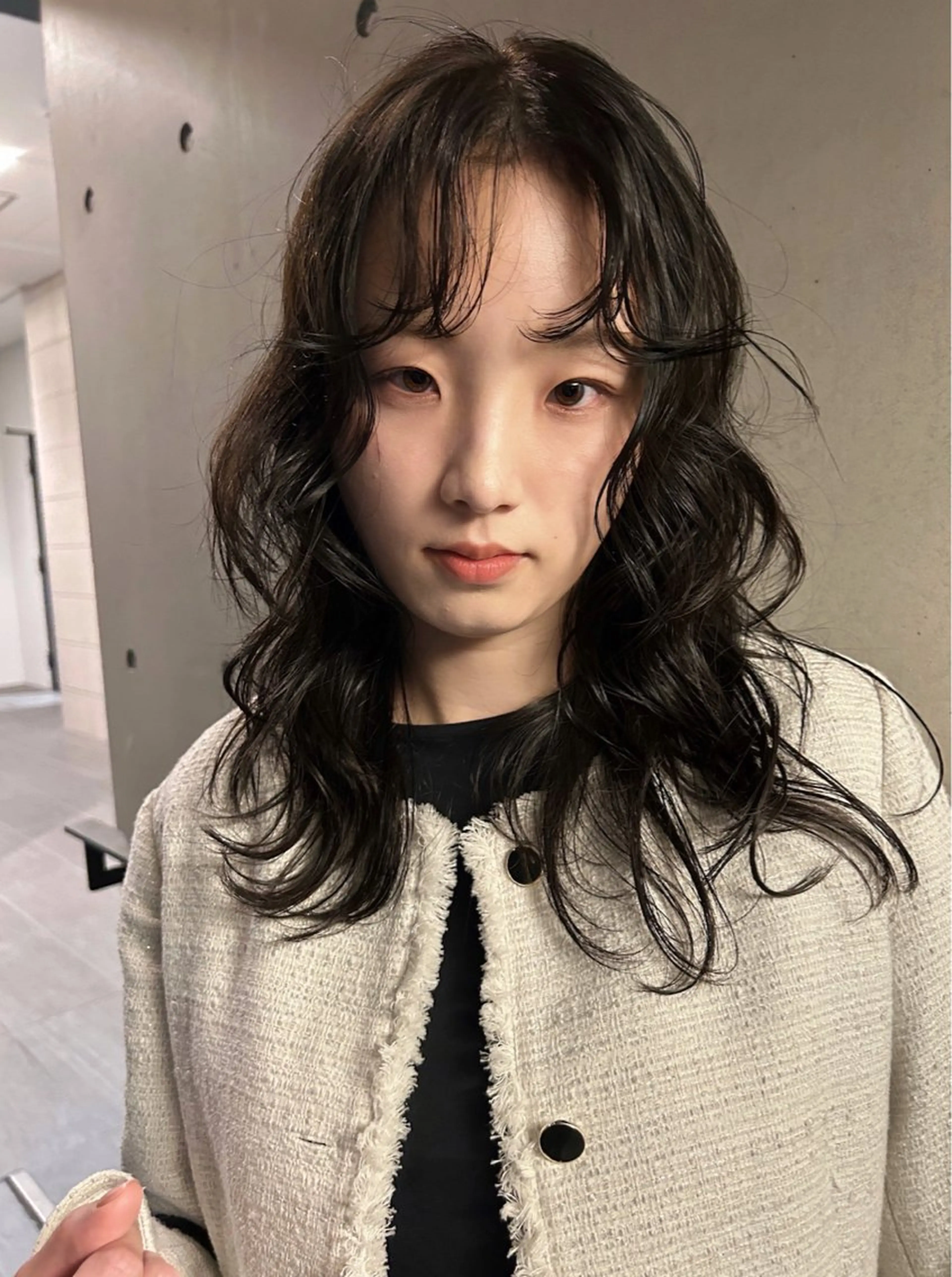 セミロング カット パーマ sano rikitoのヘアスタイル