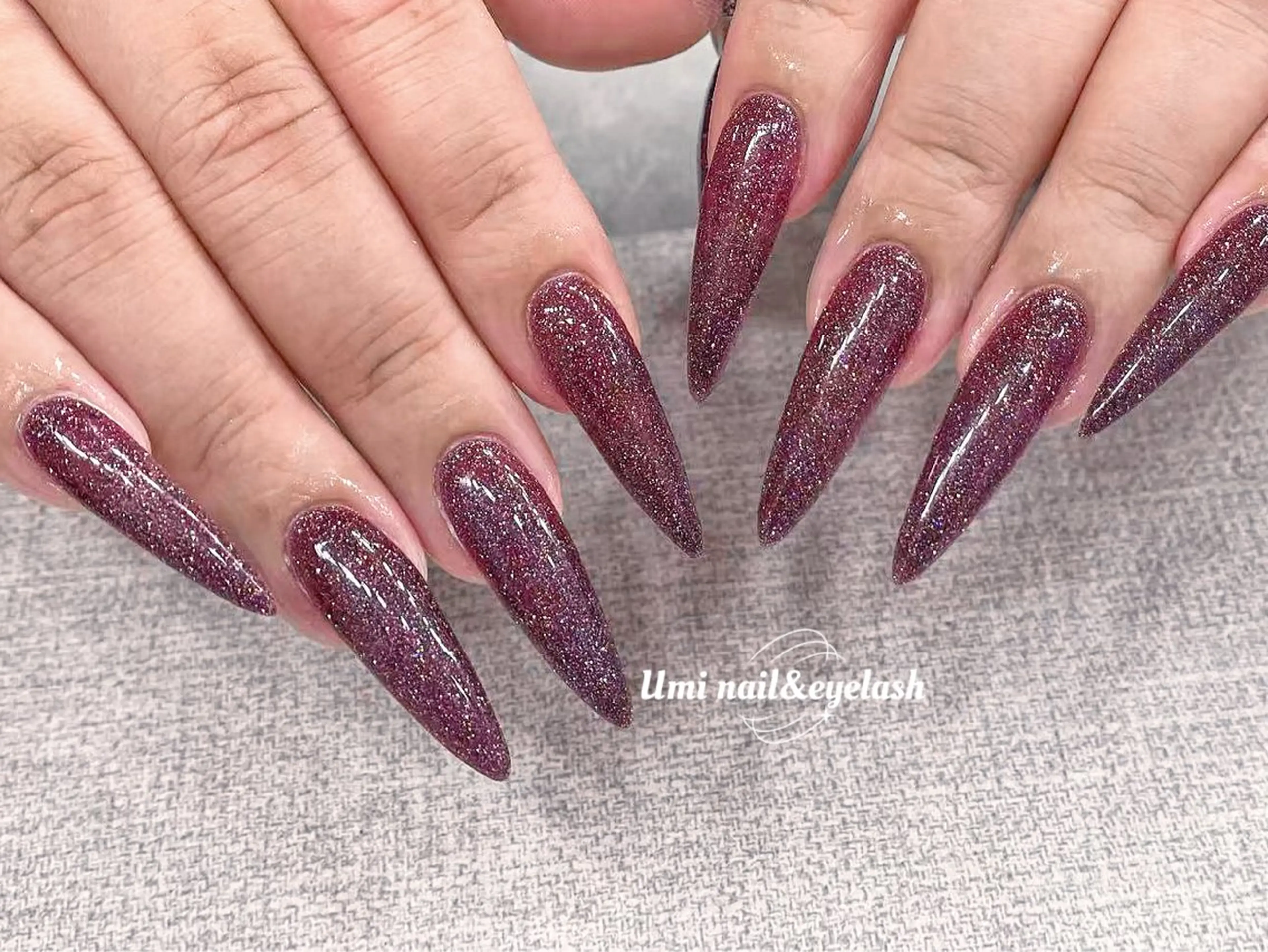 ネイル 長さ出し フレンチネイル ジェルネイル ガラスフレンチ 韓国ネイル ハンドネイル Umi nail& eyelashのネイルデザイン