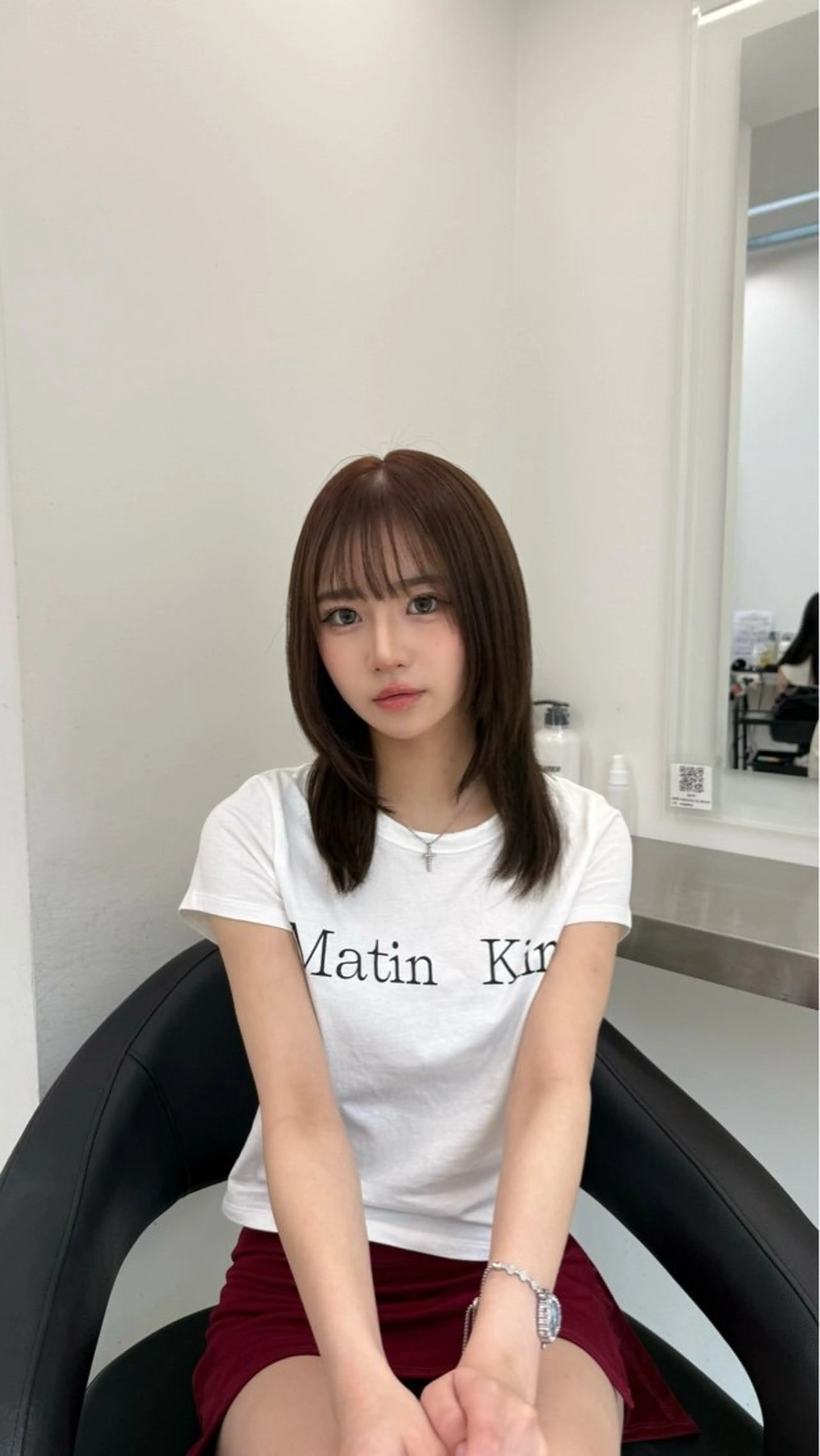 セミロング カラー カット ヘアカラー 韓国暗髪🩶レイヤー 🩶hayatoのヘアスタイル