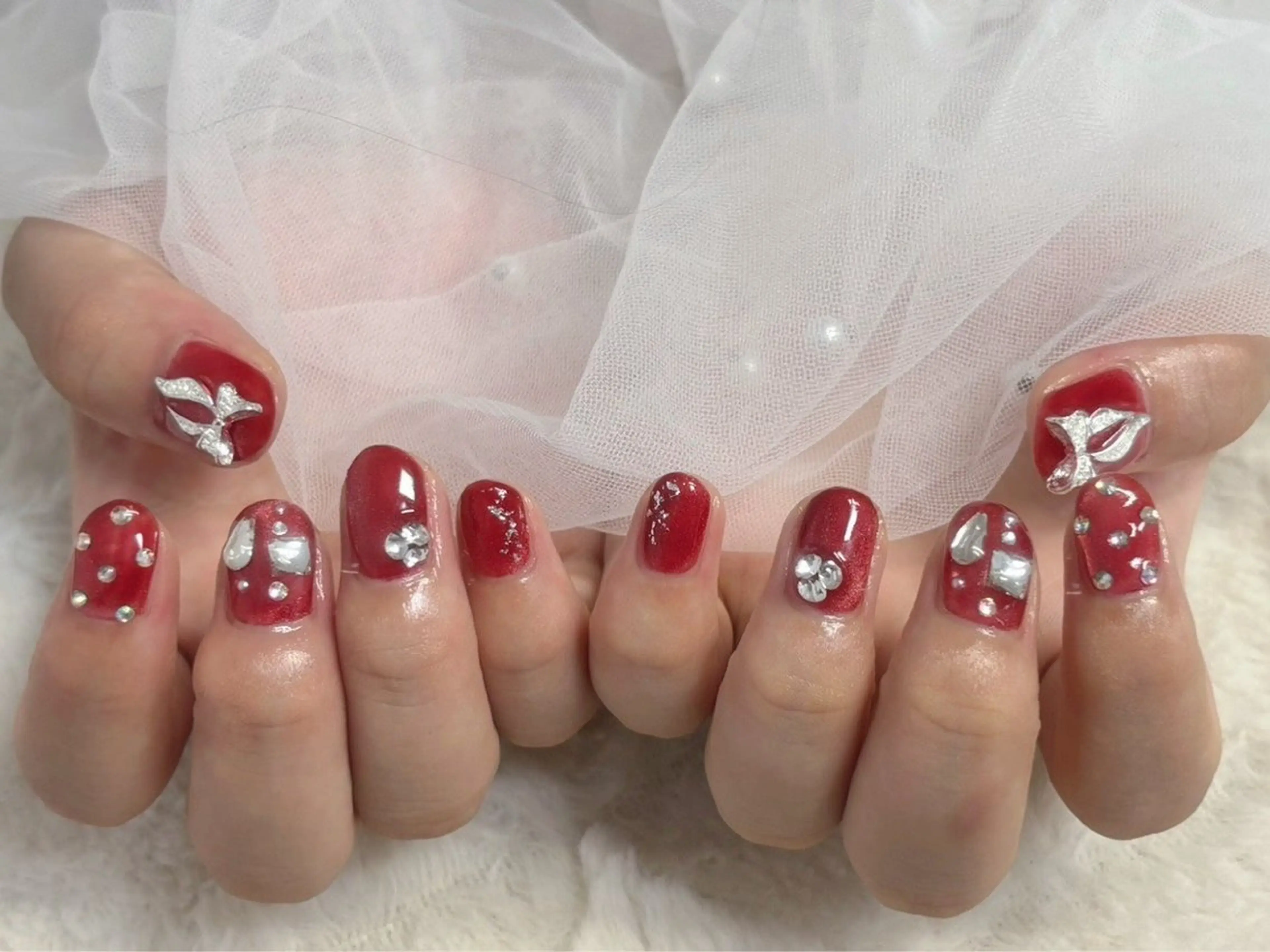 ネイル マグネットネイル ハンドネイル nail salon はるりのネイルデザイン