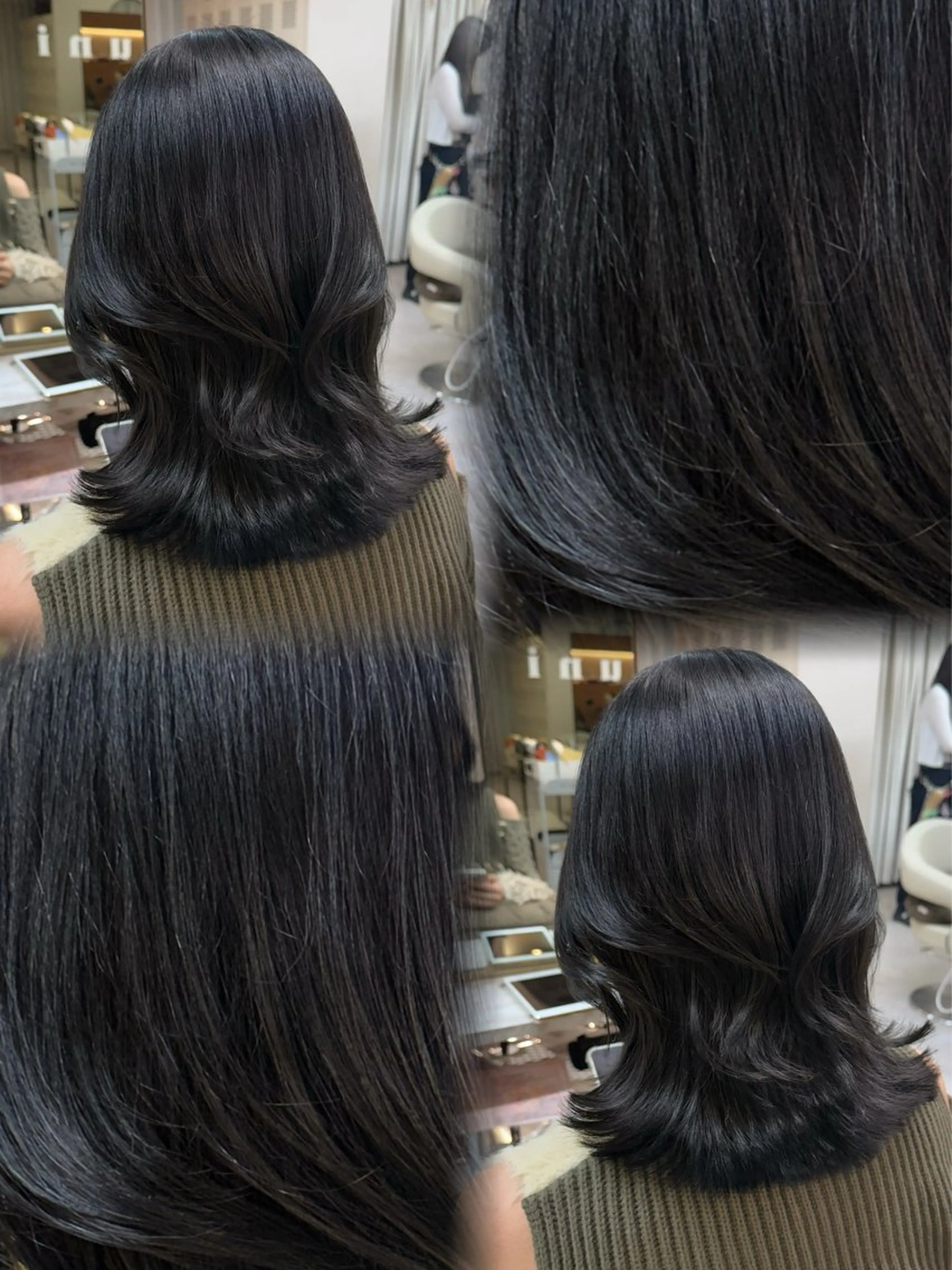 ミディアム カラー カット ヘアカラー トリートメント ♡韓国/レイヤー カット/Ayana♡のヘアスタイル