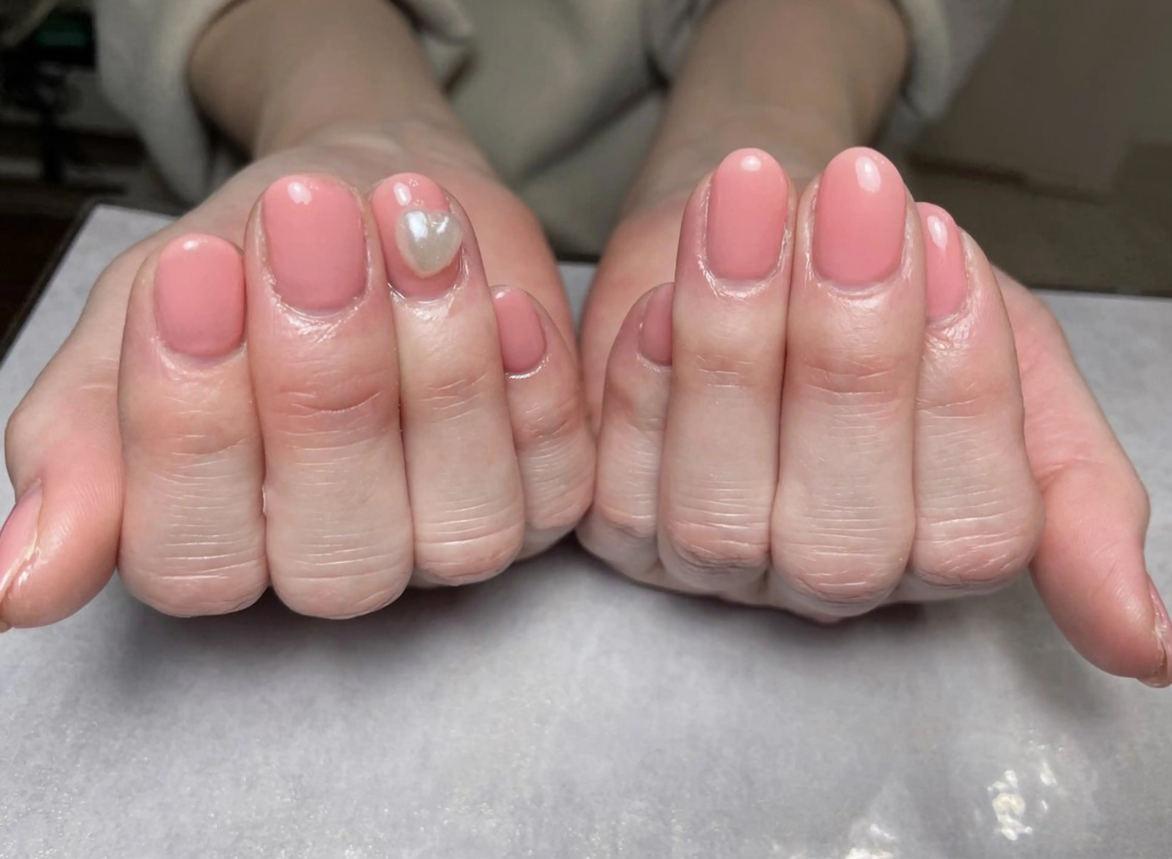 ネイル ジェルネイル ラメ(グリッター) ワンカラーネイル パラジェル シンプルネイル ハンドネイル BLANCEnail所属・BLANCnail yuuのネイルデザイン