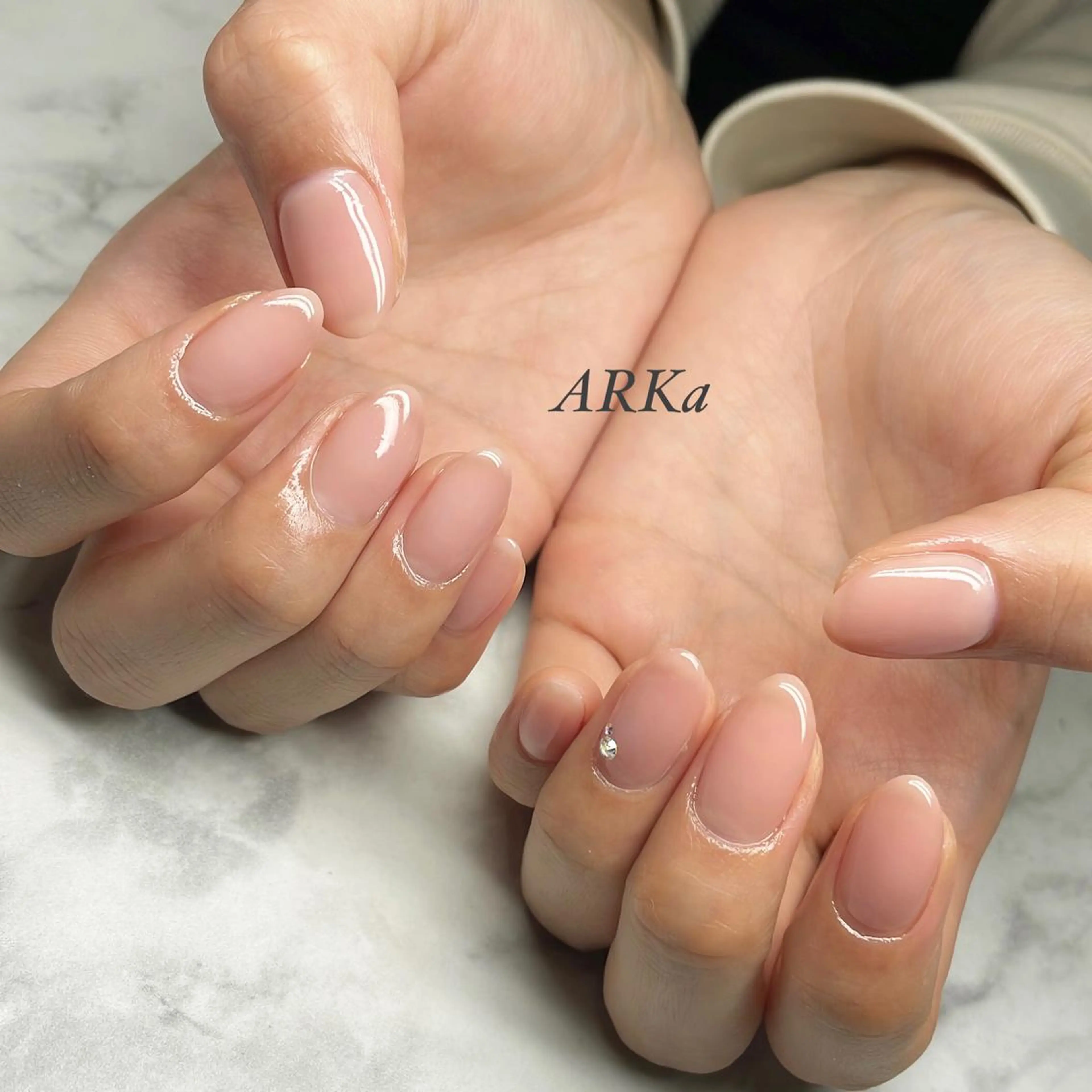 ネイル ストーンネイル ハンドネイル ARKα Nishiのネイルデザイン