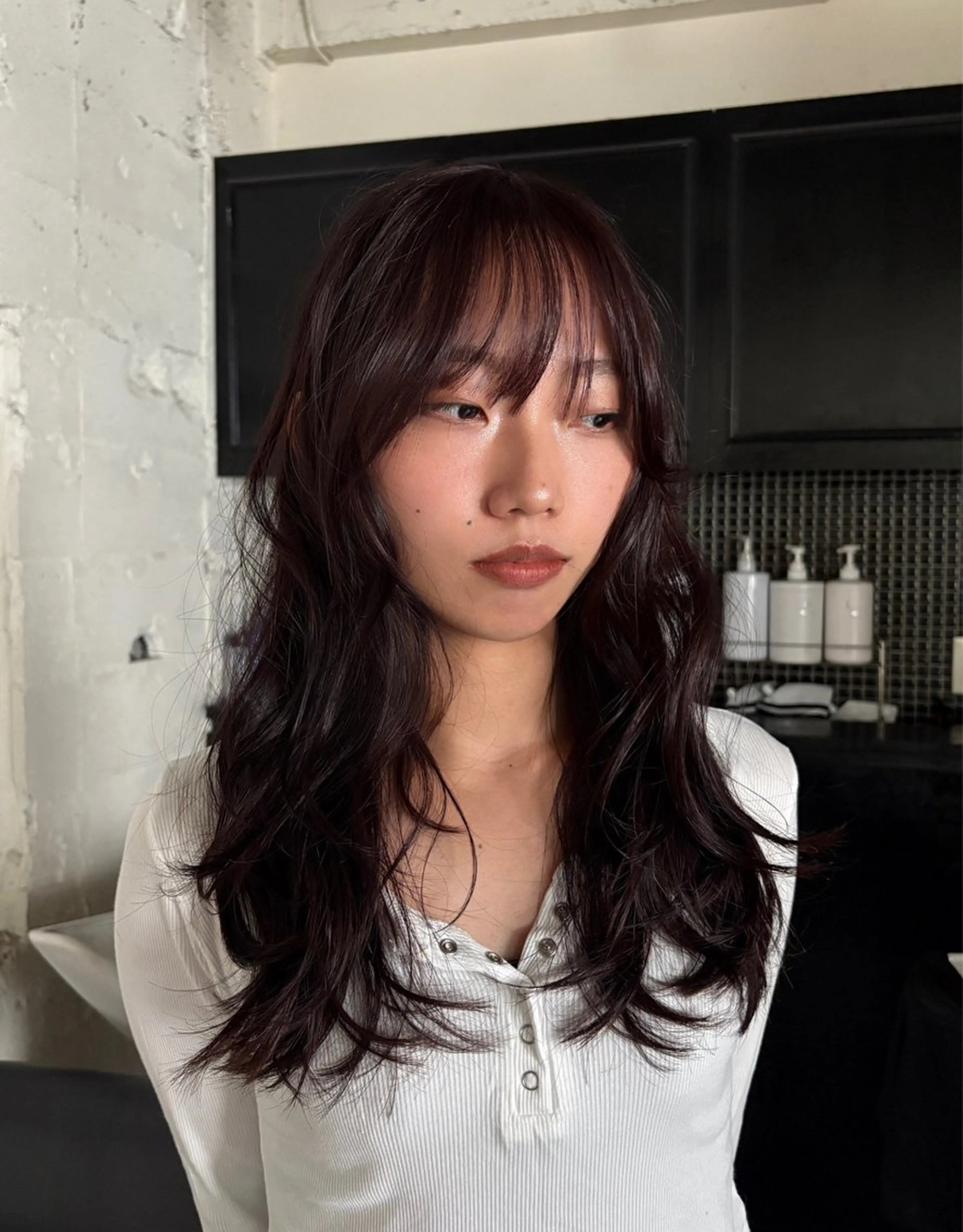 ロング カット ヘアカラー トリートメント レディースカット🎀 NANAHAのヘアスタイル