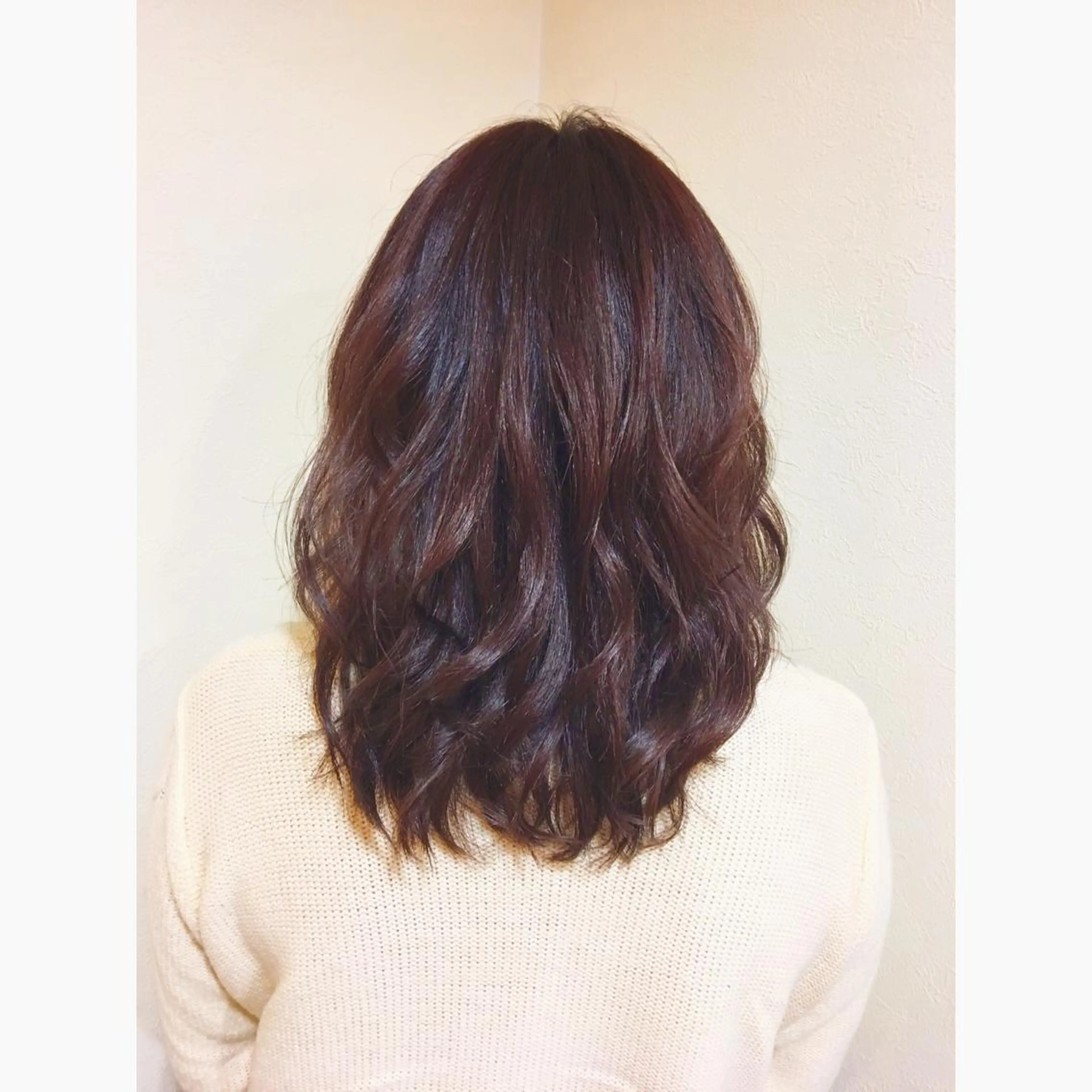 セミロング ピンクブラウン ヤマグチ ヒカルのヘアスタイル