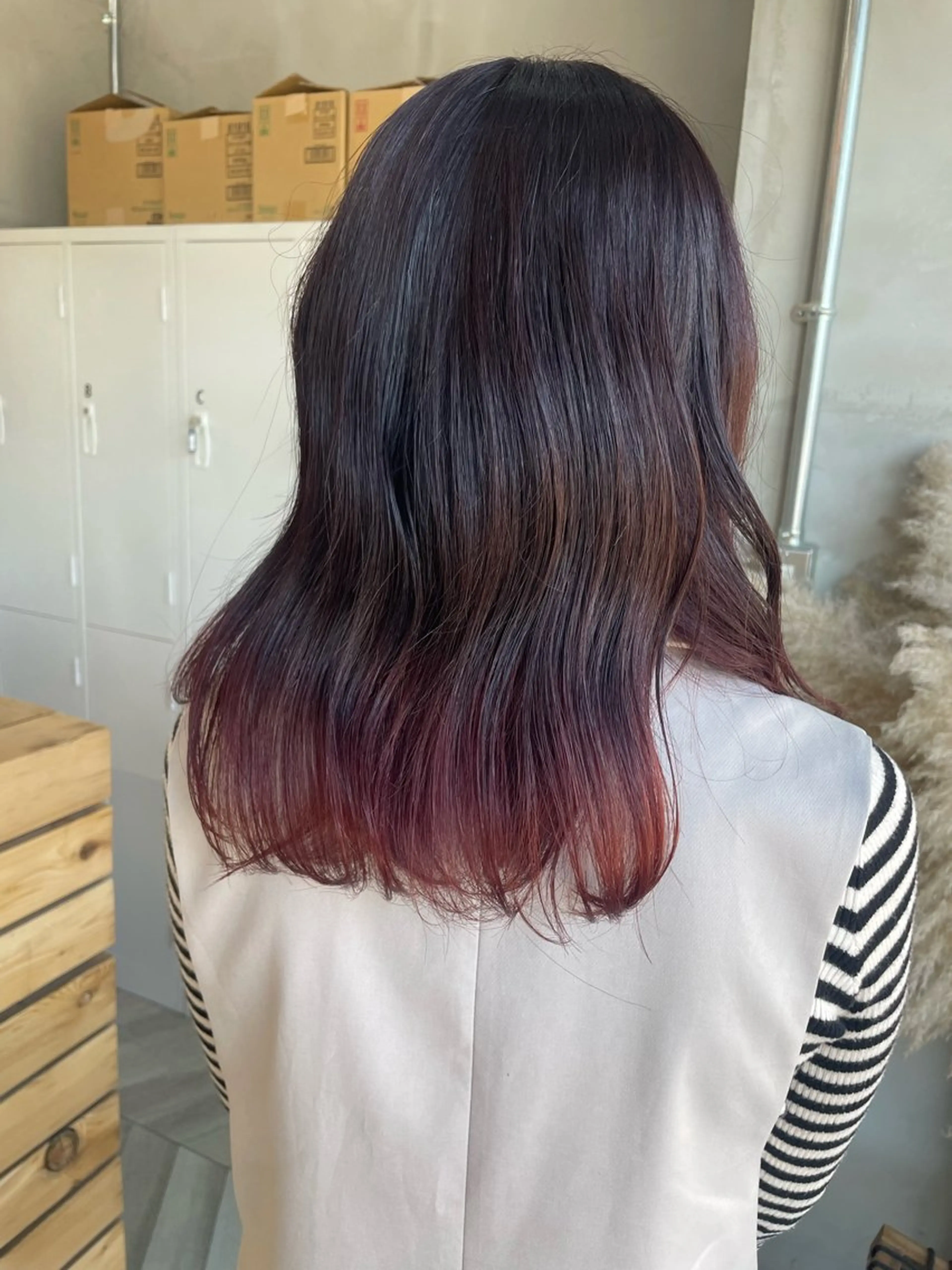 ミディアム カット ヘアカラー トリートメント 佐野 広祐のヘアスタイル