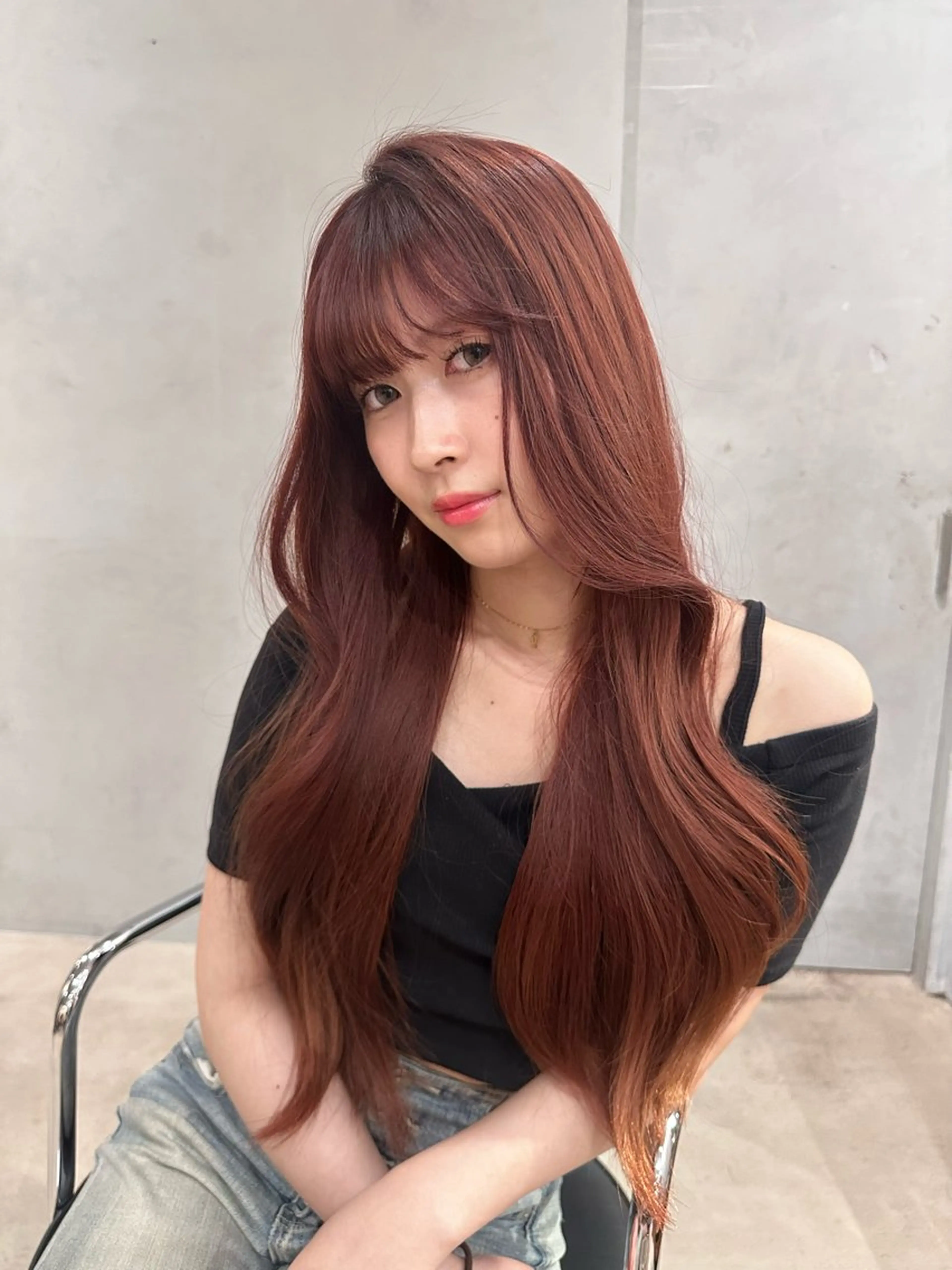 ロング カラー 上野/韓国hair 🤍MOEKA🤍のヘアスタイル