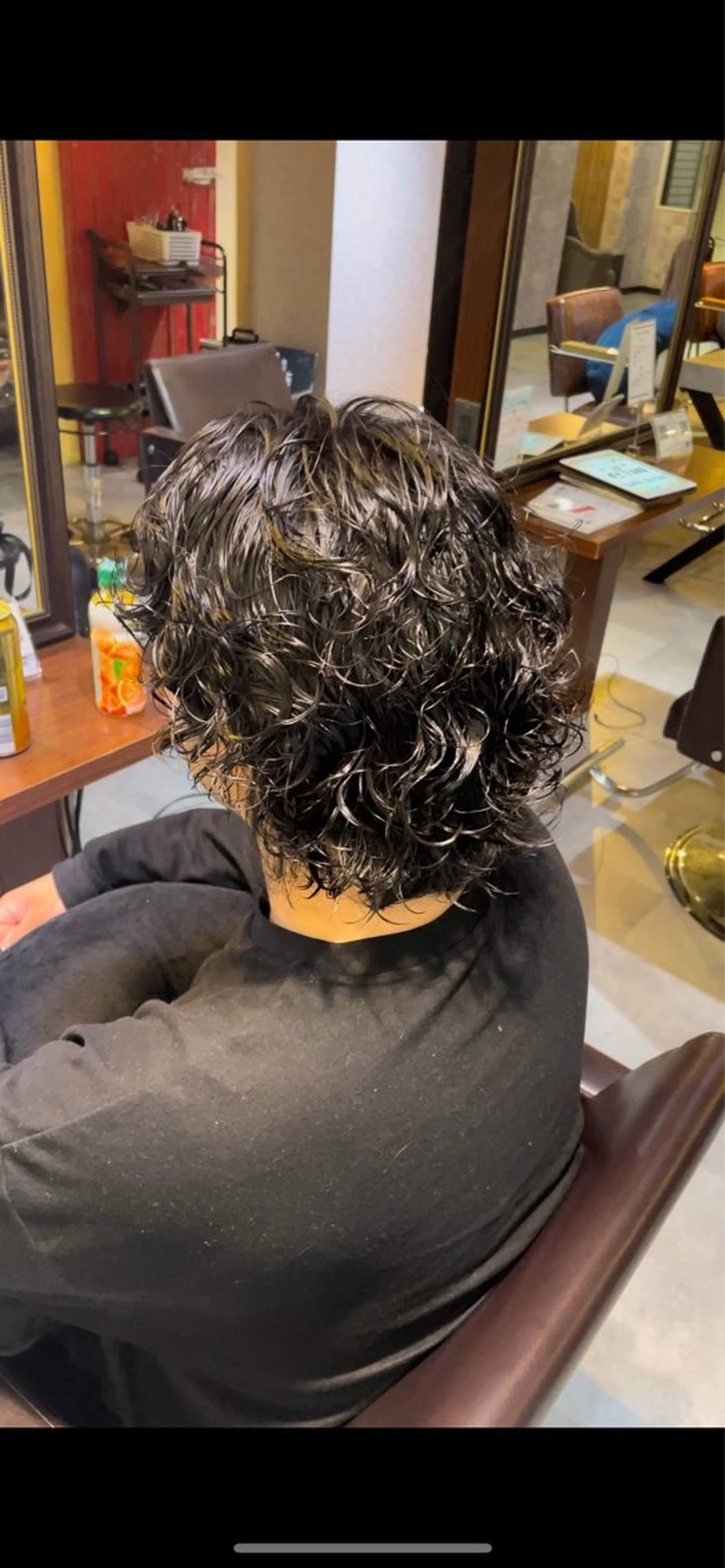 ショート パーマ メンズ カット パーマ eim hair rink  長津田店所属・🫧透明感カラー 🫧しほのヘアスタイル