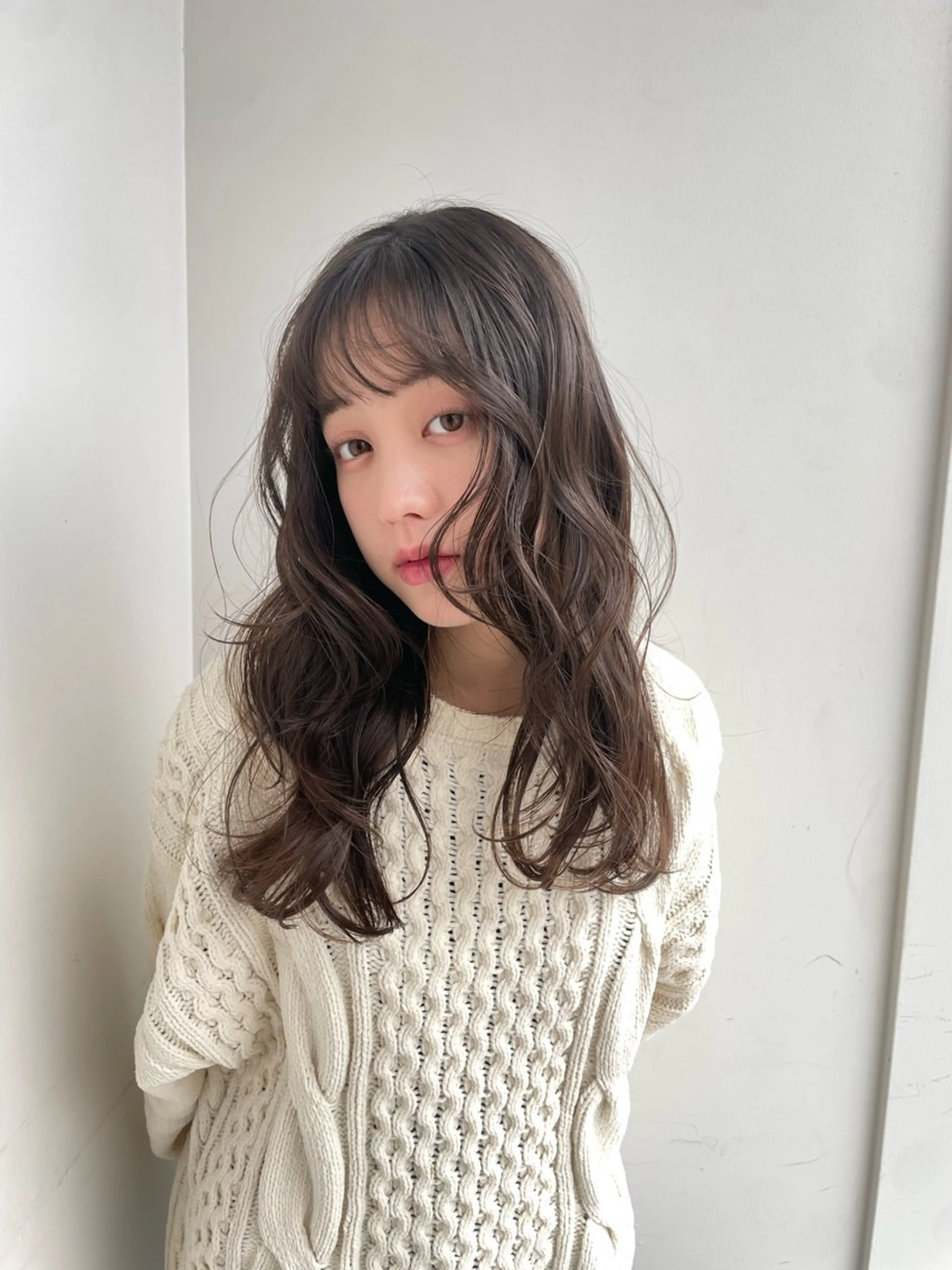 ロング カット ヘアカラー トリートメント 似合わせ/透明感 /レイヤー/りほ🤍のヘアスタイル