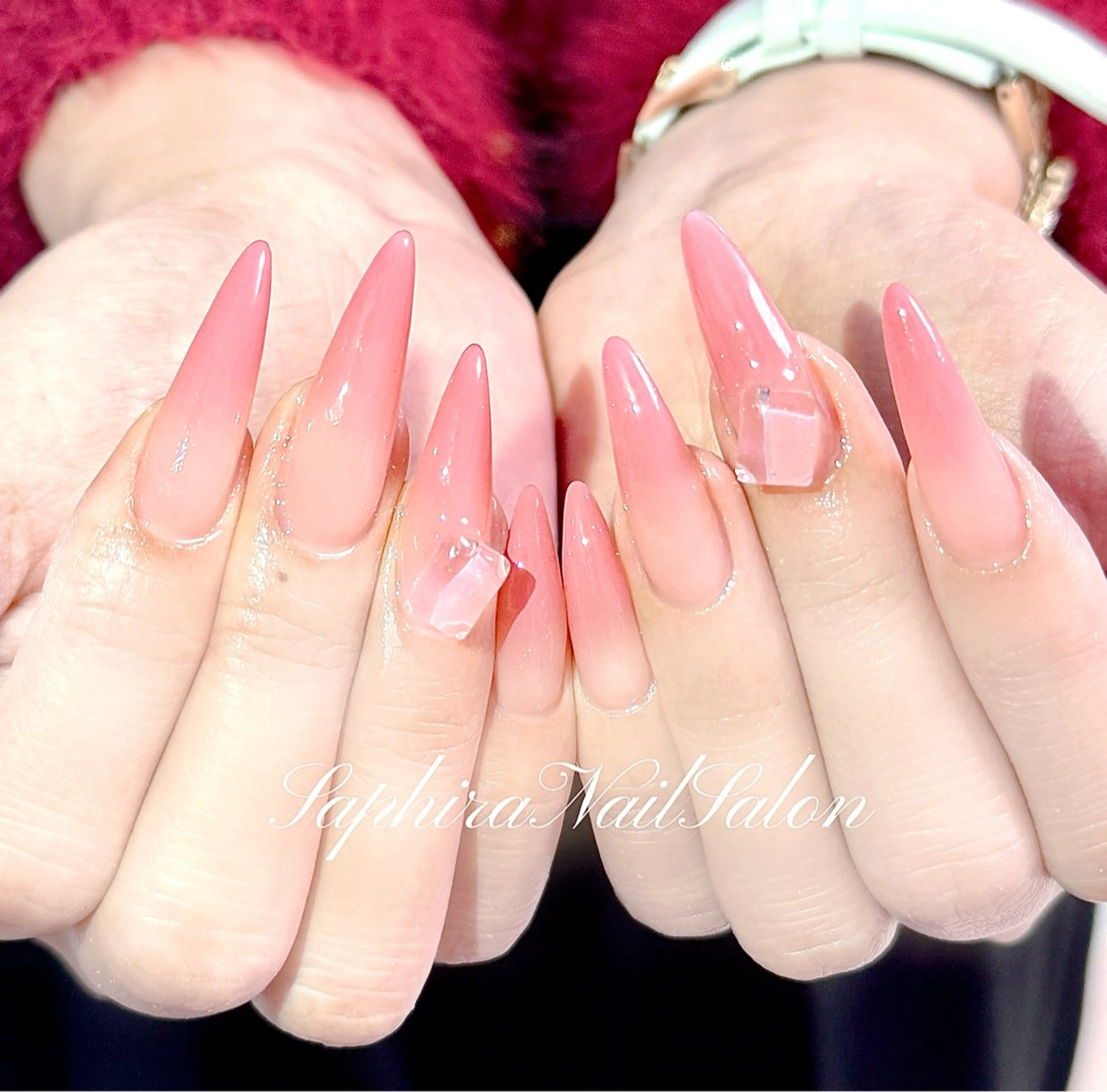 カラー ハンドネイル Saphiraネイル サロン錦糸町のネイルデザイン