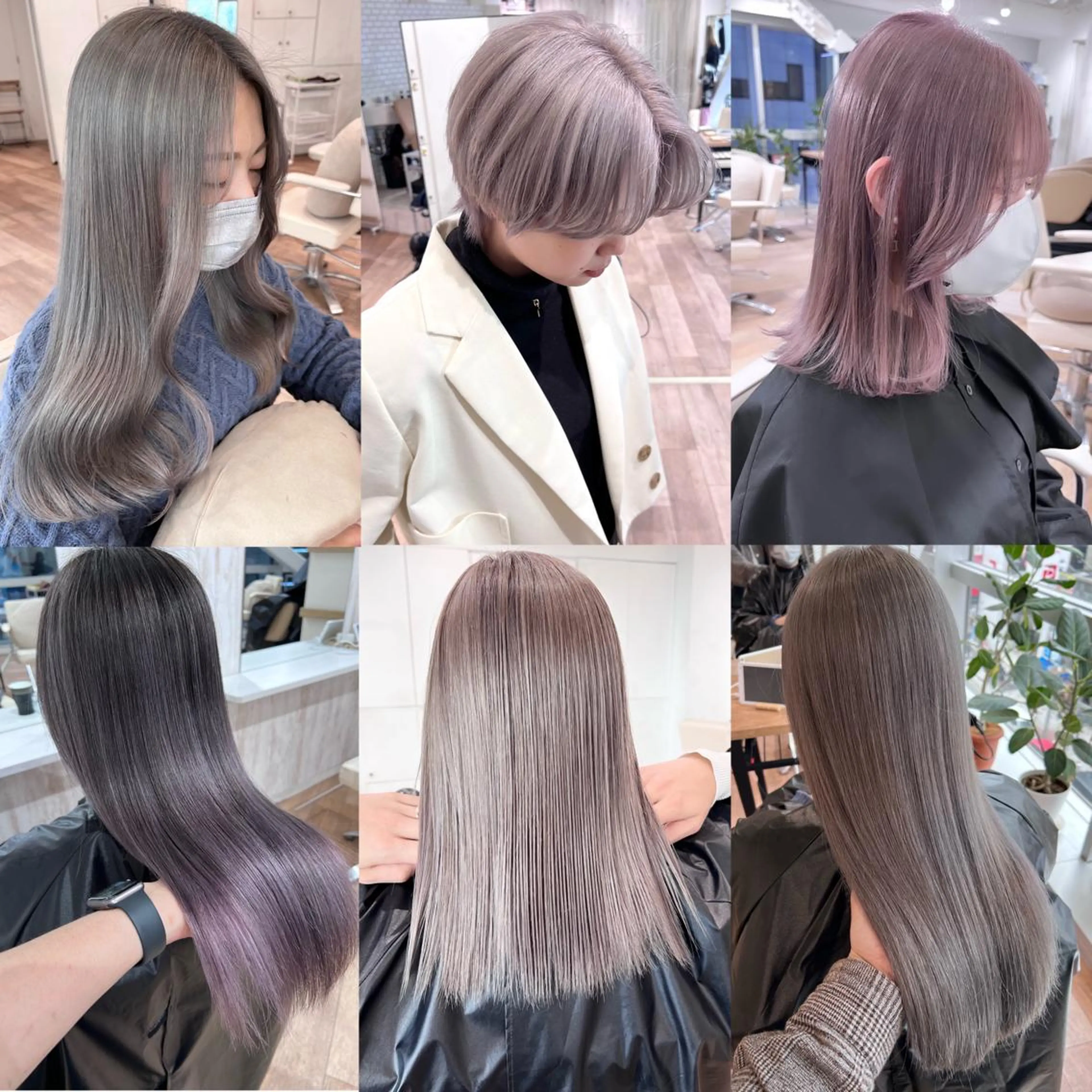 ミディアム カラー グレージュ 🤎HAZUKI🤎 ハイトーン✨エクステのヘアスタイル