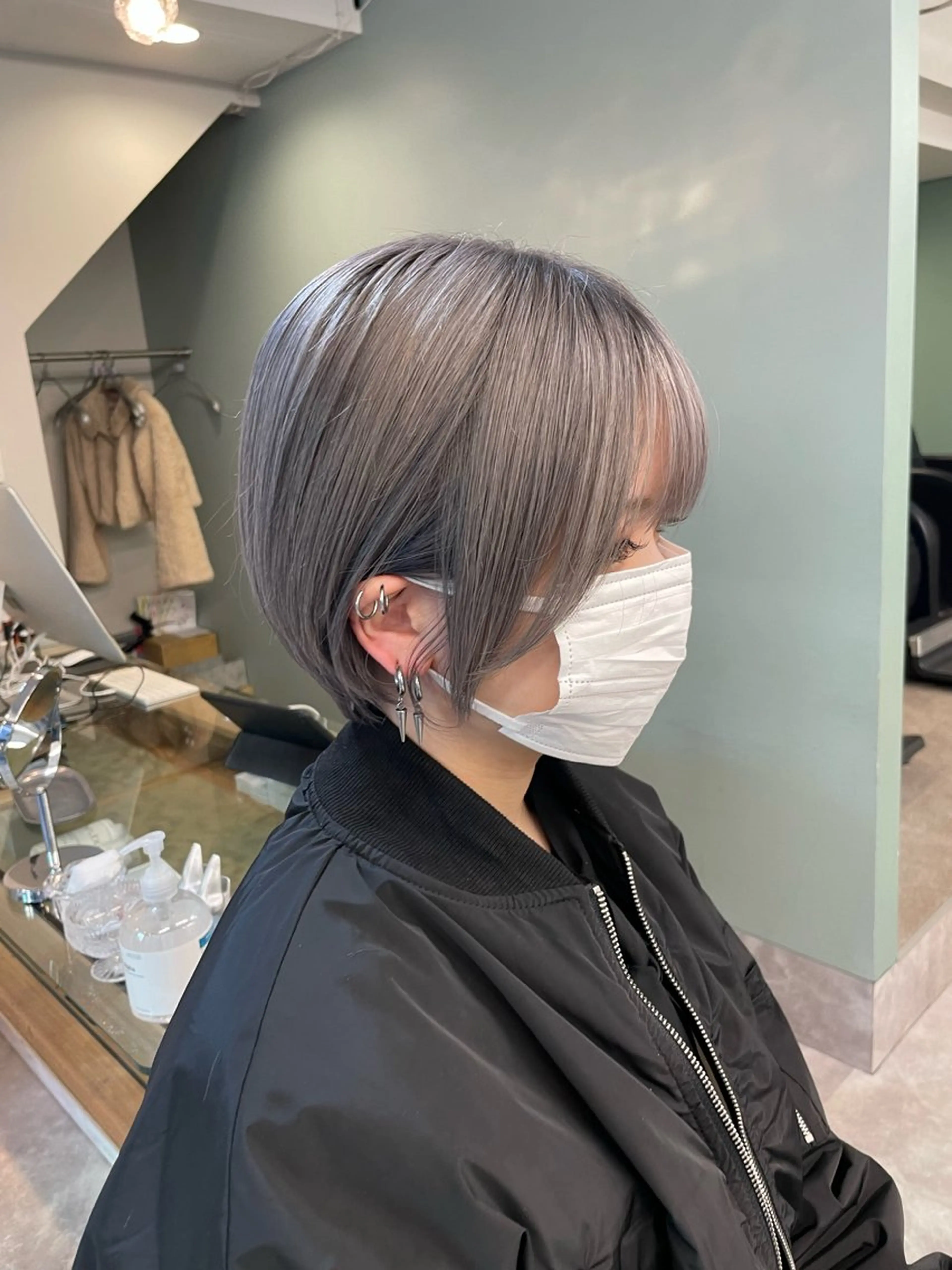 ショート カラー カット ヘアカラー トリートメント 表参道/髪質改善・ 透明感 colorのヘアスタイル