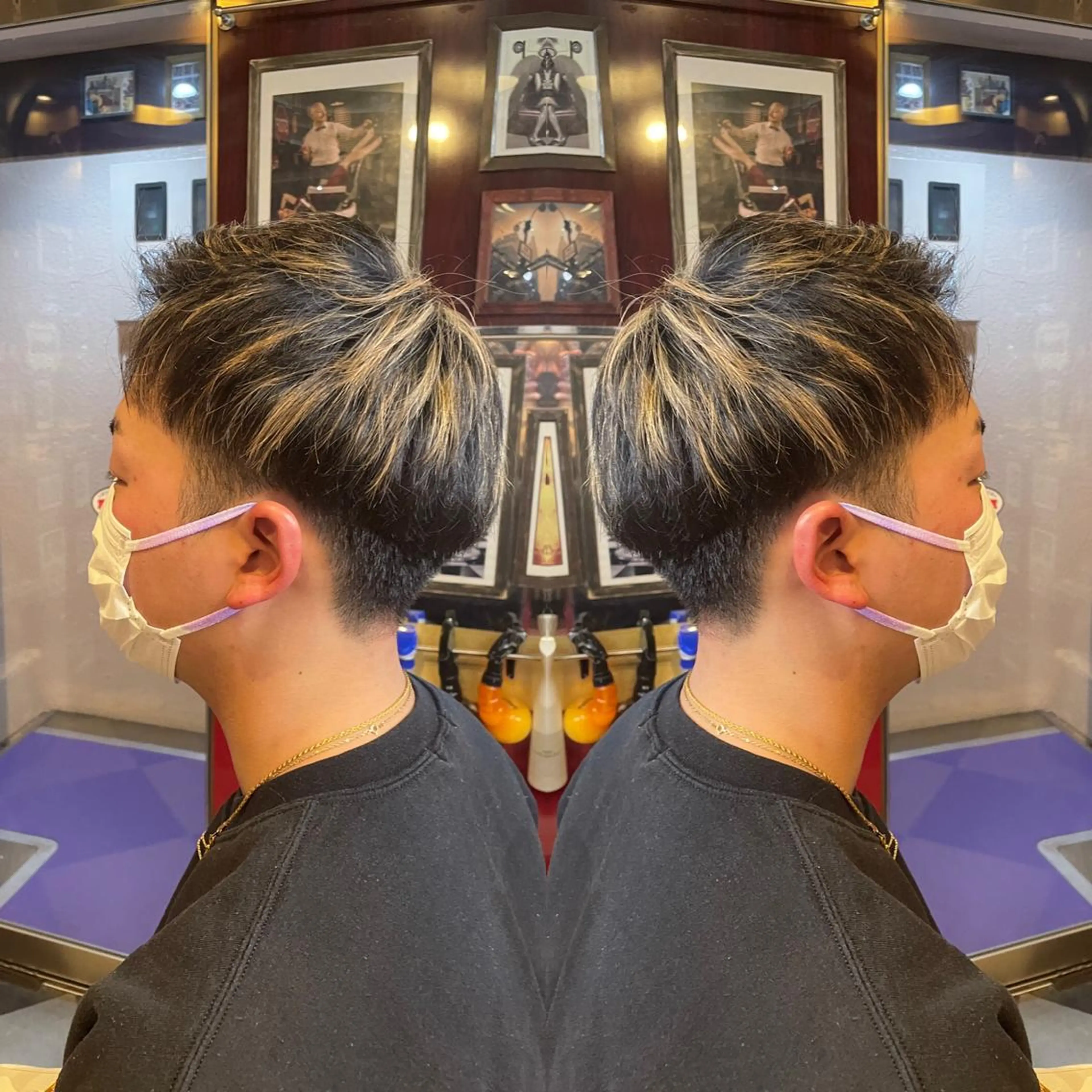 ショート カラー メンズ メンズハイライト ハイライトカラー ハイライト 👑派手髪/カット 👑ANRYのヘアスタイル