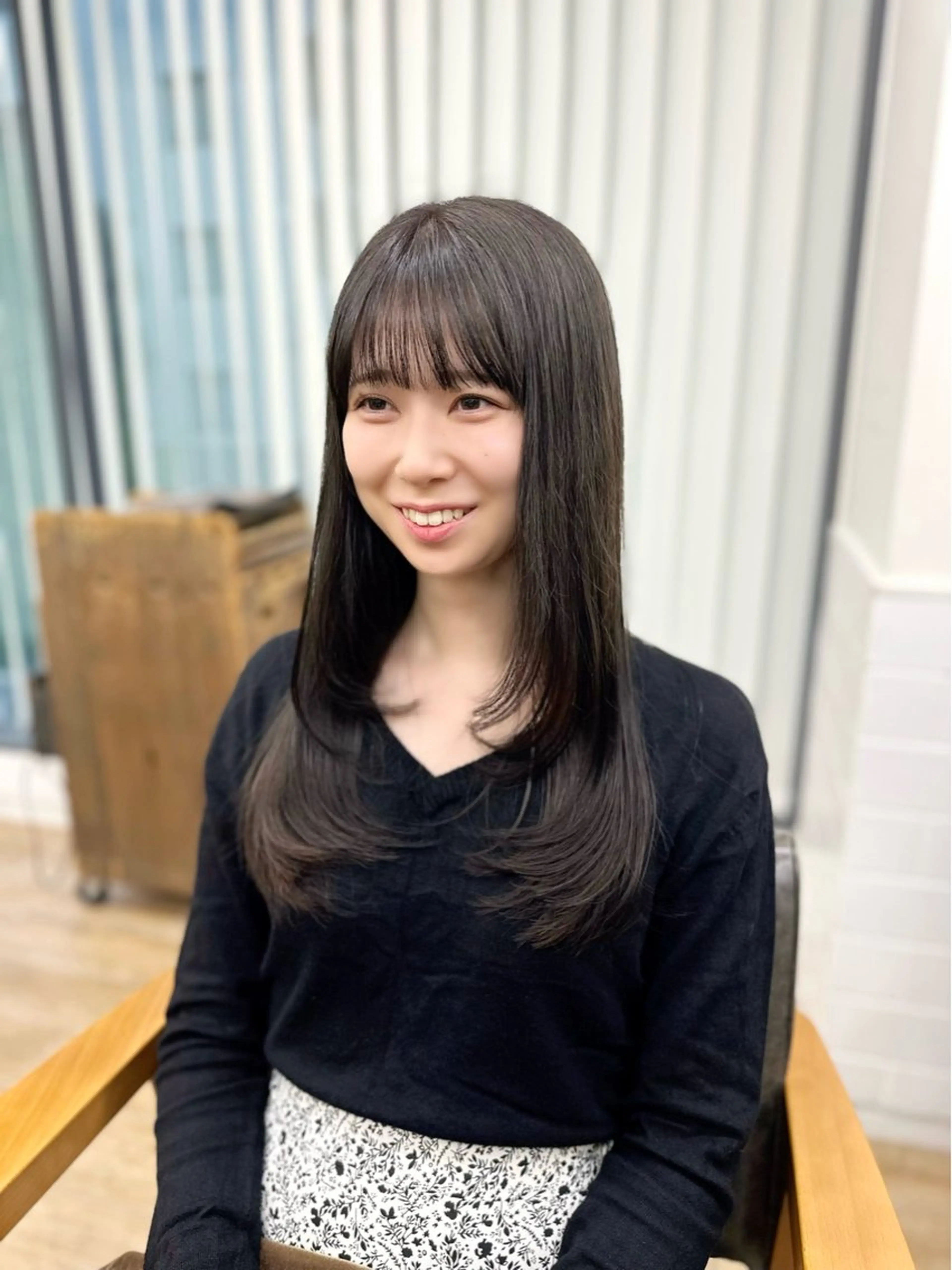 ロング カラー パーマ ヘアアレンジ メンズ キッズ カット 骨格似合わせレイヤー /縮毛矯正🌿JUNのヘアスタイル