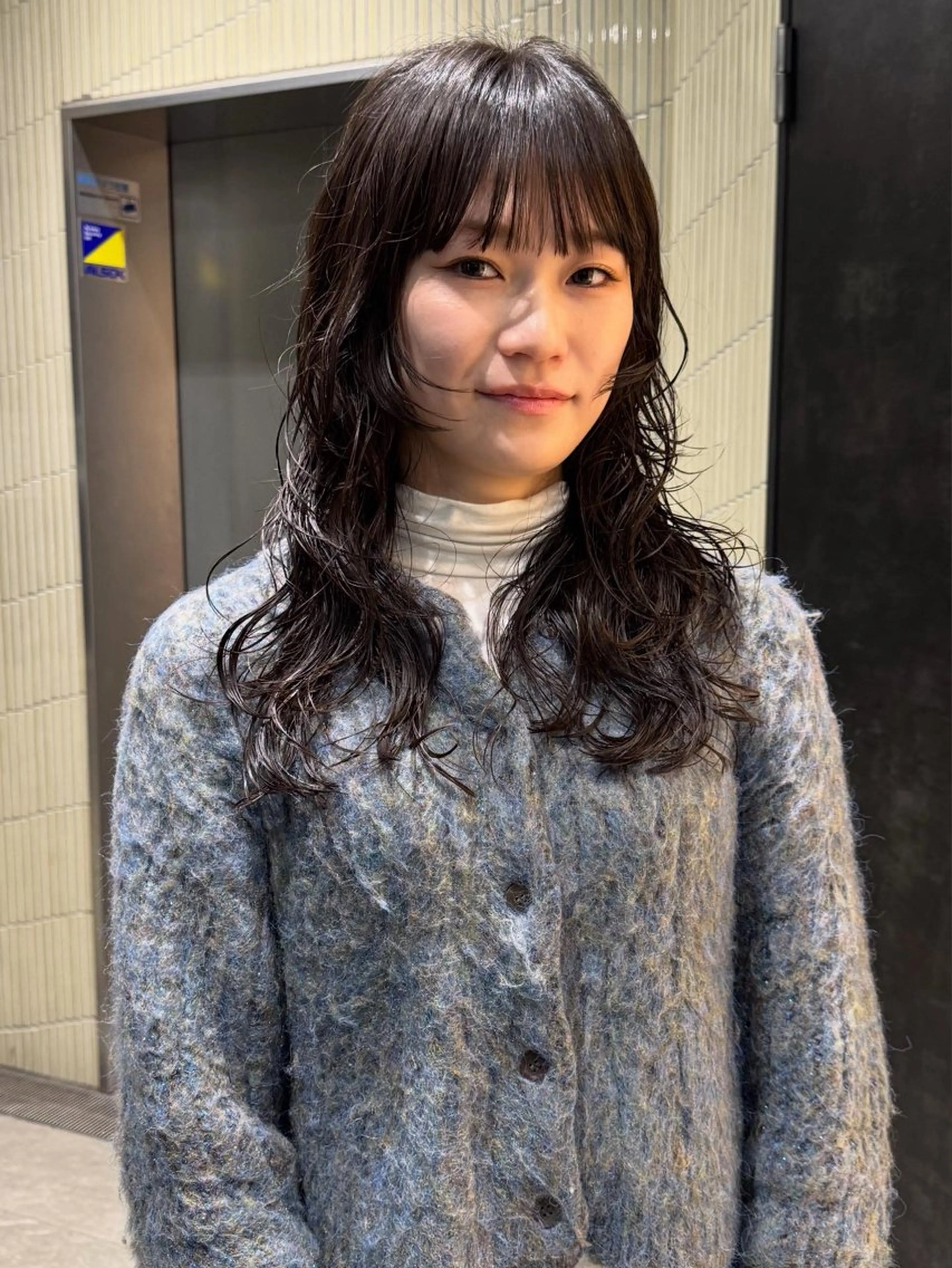 ロング パーマ レイヤーカット 飯塚 昇太のヘアスタイル