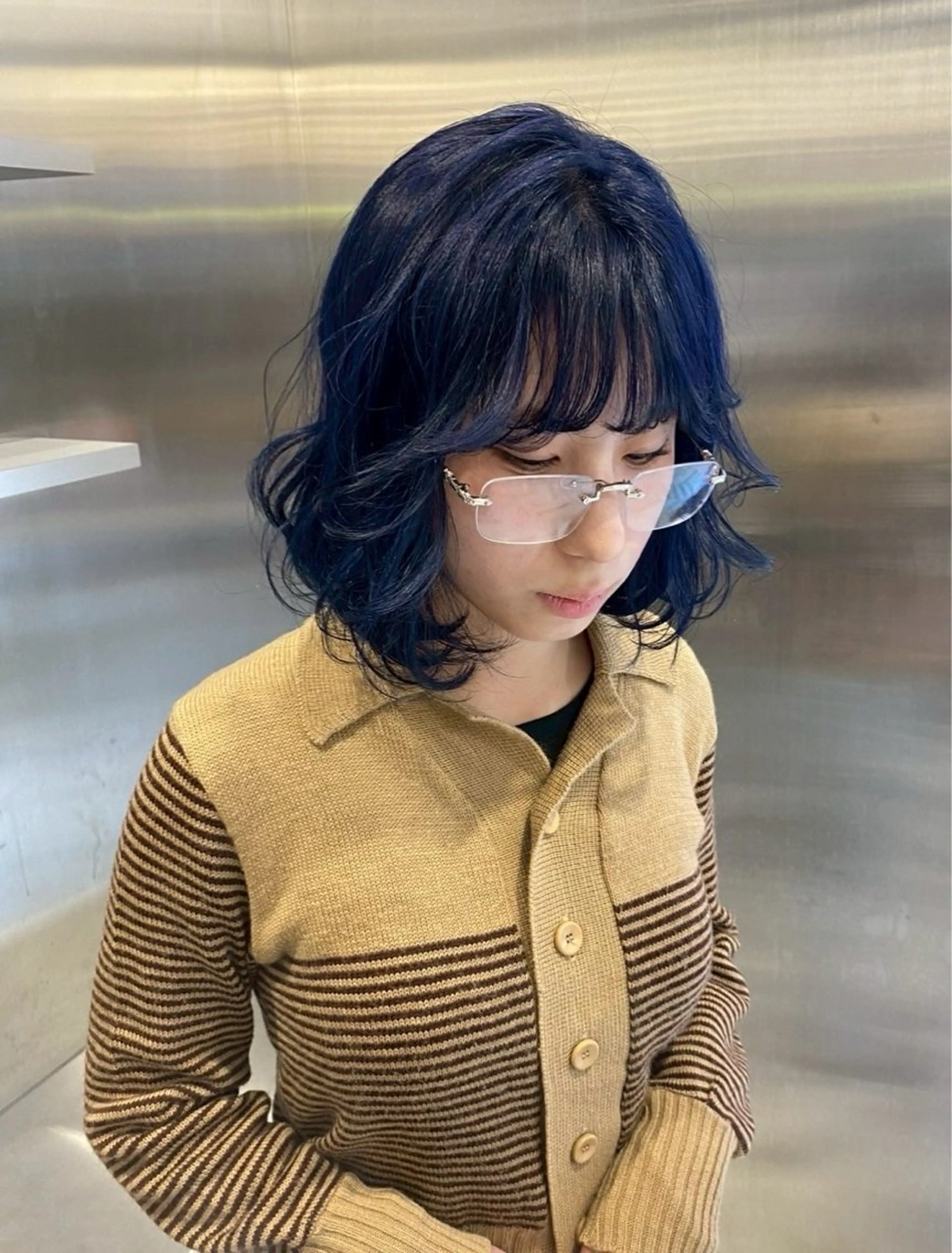 セミロング カラー ブリーチ ケアブリーチ デザインカラー ダブルカラー イヤリングカラー ヘアカラー 八王子/レイヤー/ ハイトーン/バッサーのヘアスタイル