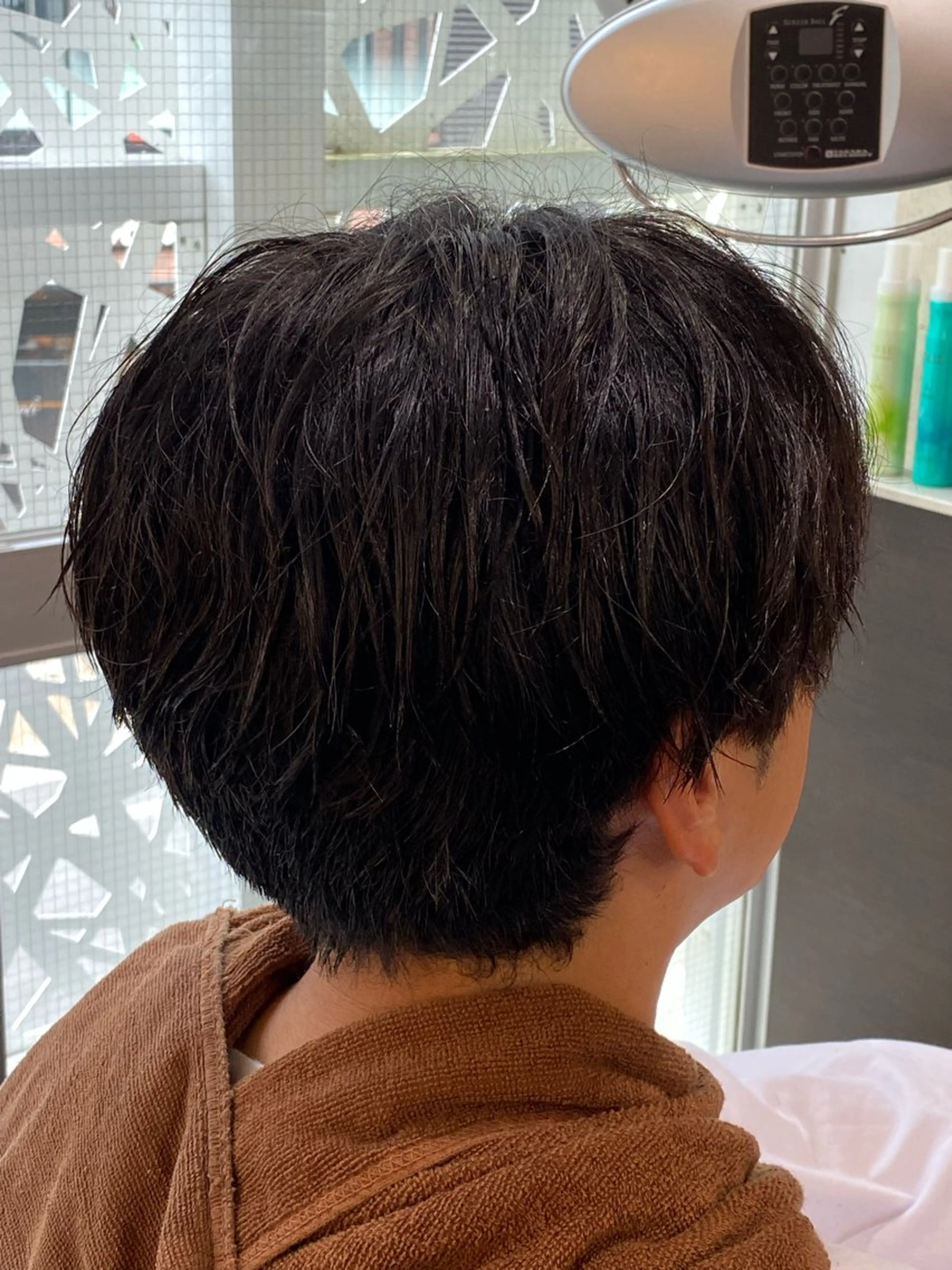 ミディアム メンズ ミディアムパーマ メンズパーマ 松岡 輝のヘアスタイル