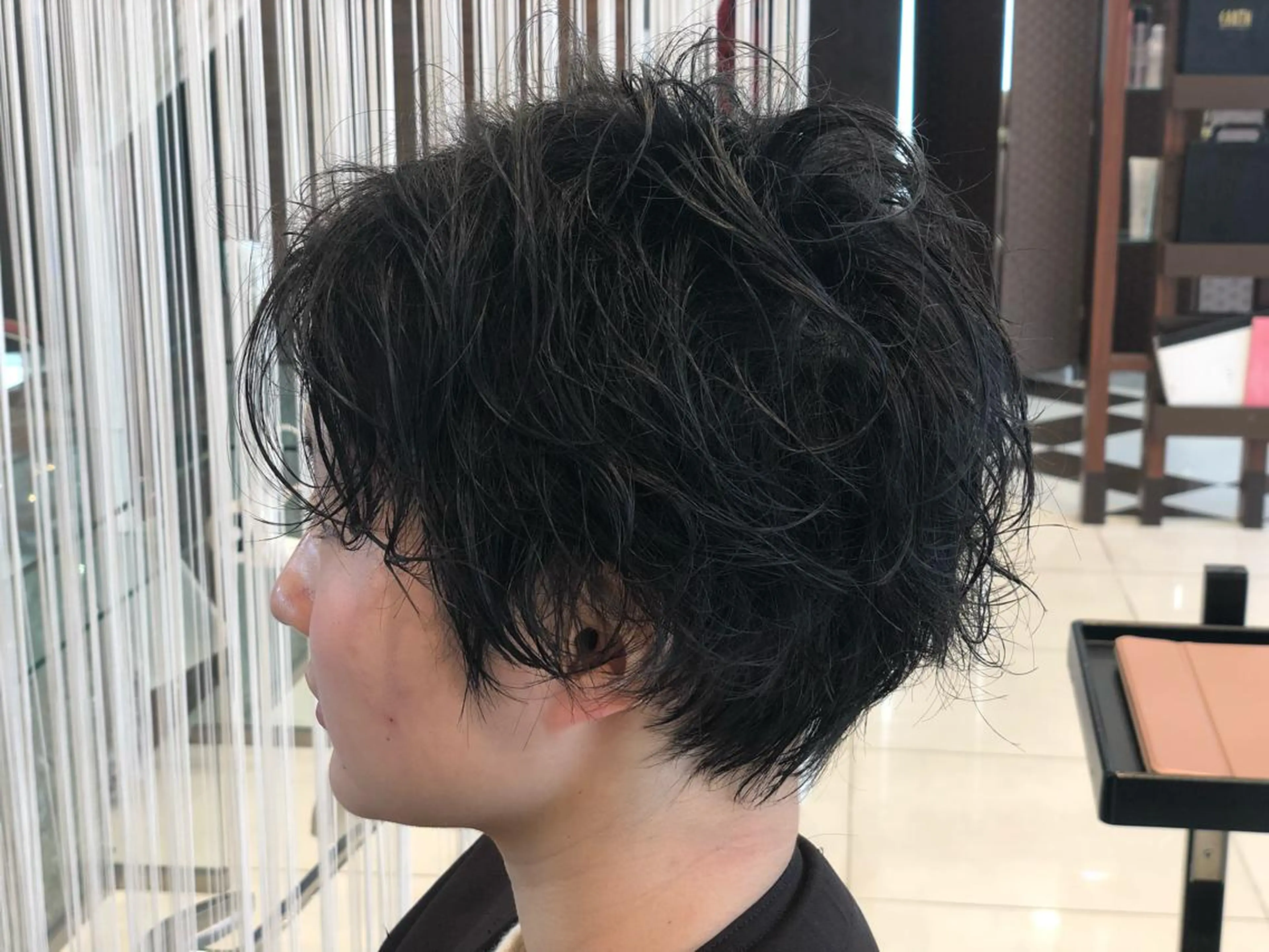 ショート パーマ ハンサムショート ショートヘア ニュアンスパーマ EARTH長岡店🩵 石原莉穂のヘアスタイル