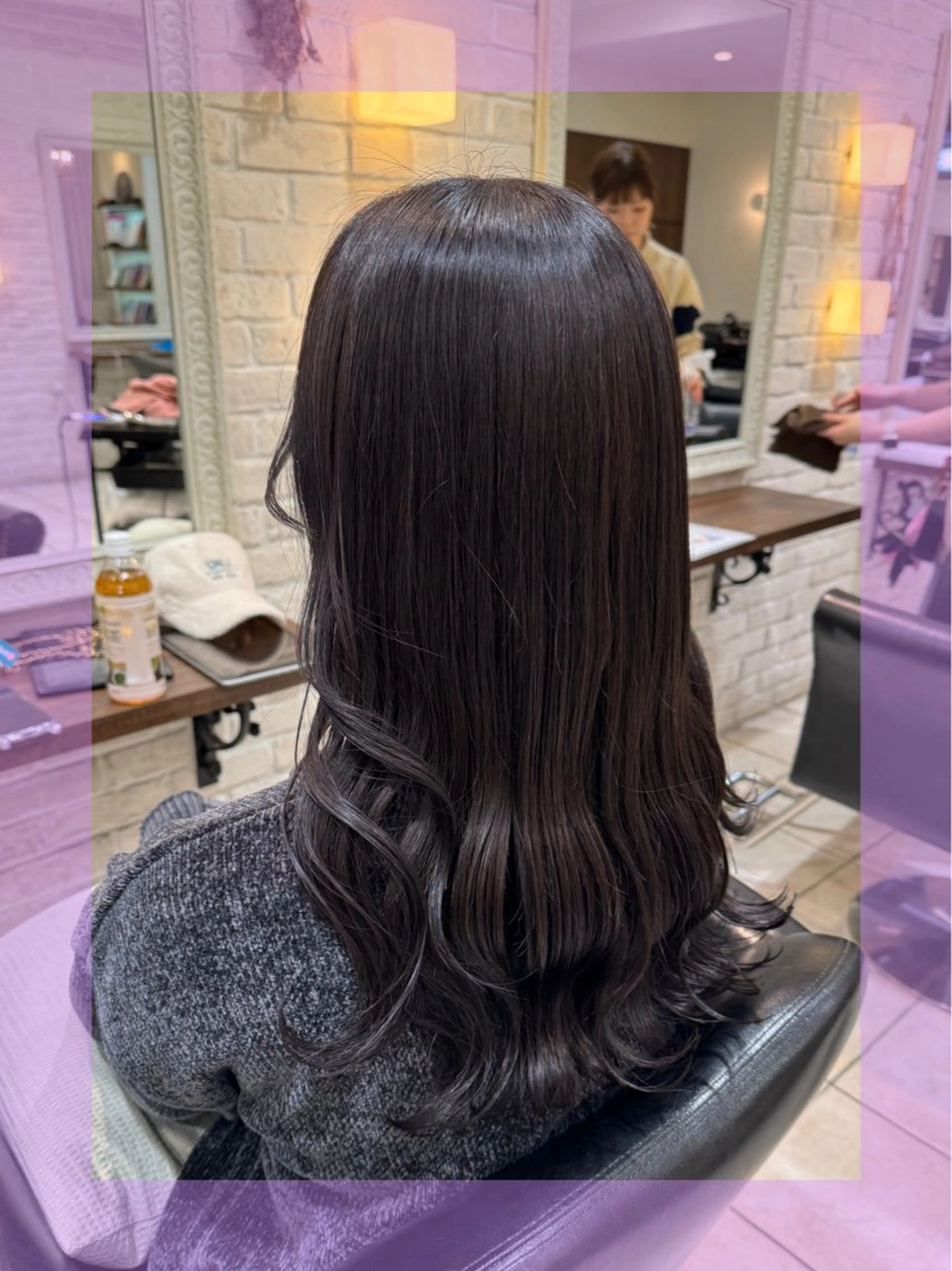 ロング カラー ヘアアレンジ グレージュ ラベンダーカラー ラベンダーグレージュ ラベンダーグレー ヘアカラー 🦄ブリーチ💜エク ステ💜MIU🦄のヘアスタイル
