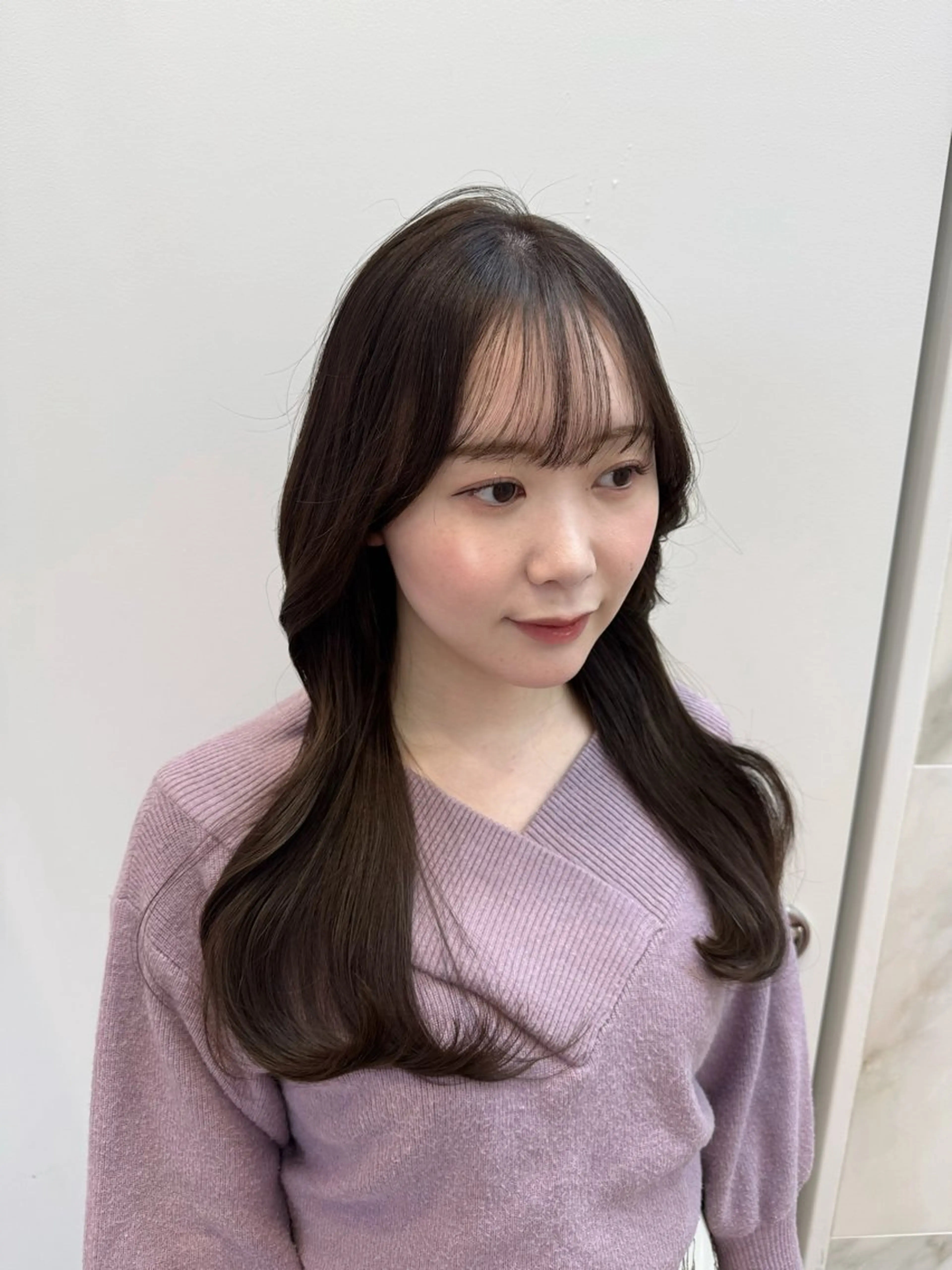 ロング カラー くびれヘア 韓国風ヘア レイヤーカット トリートメント カット ヘアカラー トリートメント 梅田/美髪ケア/縮毛 矯正/ichicaのヘアスタイル