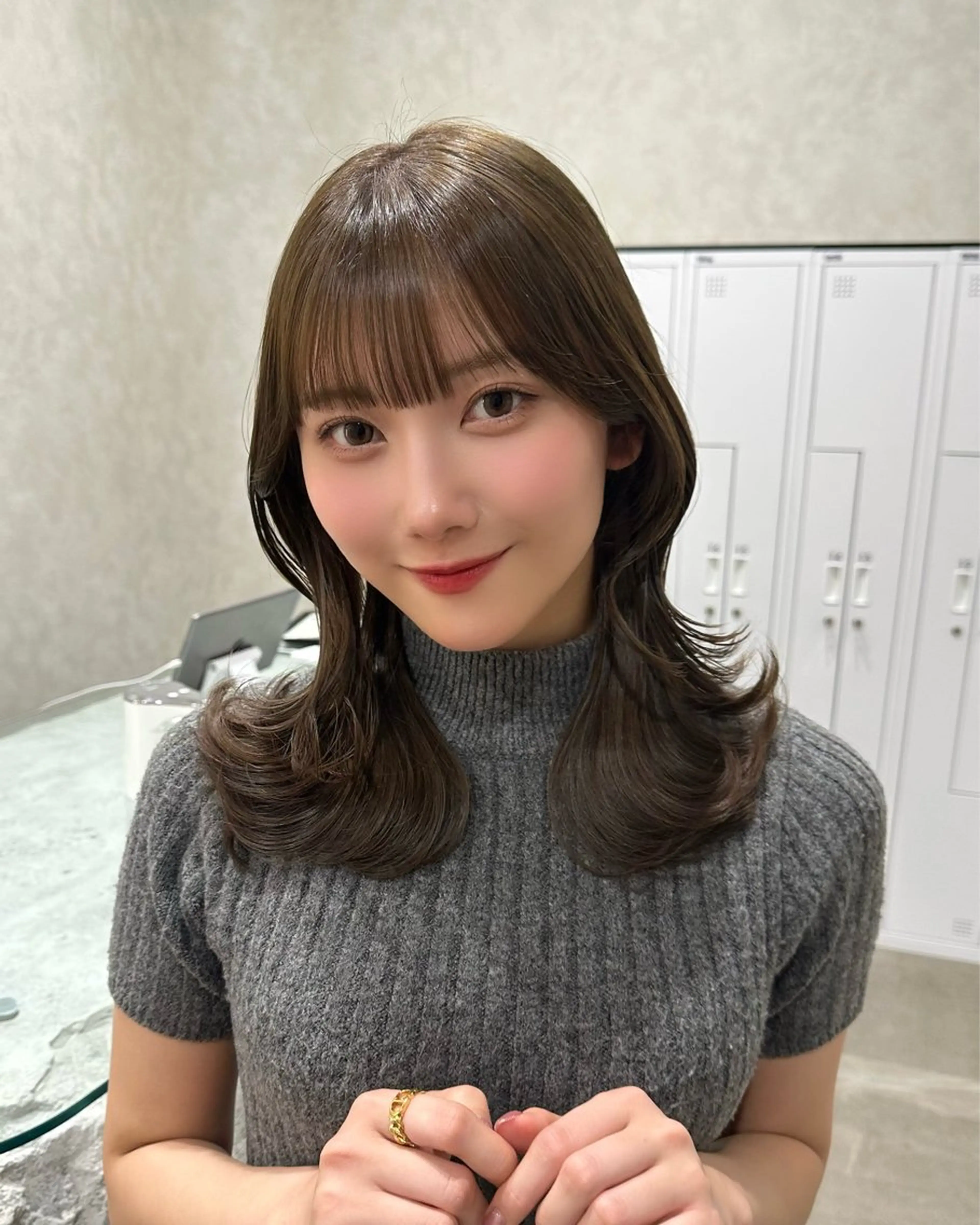 ミディアム カット ヘアカラー トリートメント SALOWIN原宿AROA店所属・顔まわり神カット✂︎ 齋藤雄大【原宿】のヘアスタイル