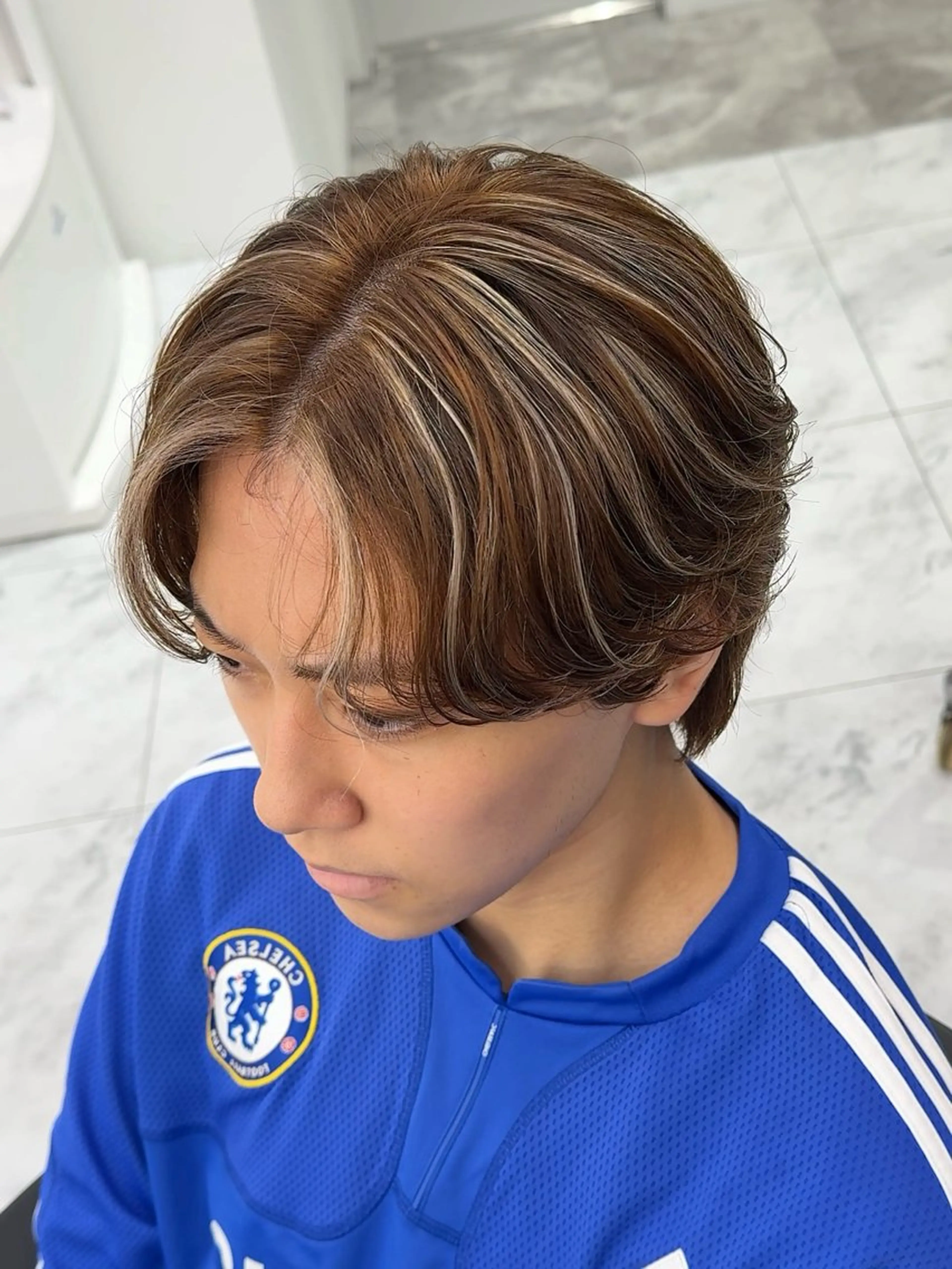 カラー メンズ カット ヘアカラー トリートメント 𝐚𝐨𝐢 メンズ ‪‪/メッシュのヘアスタイル